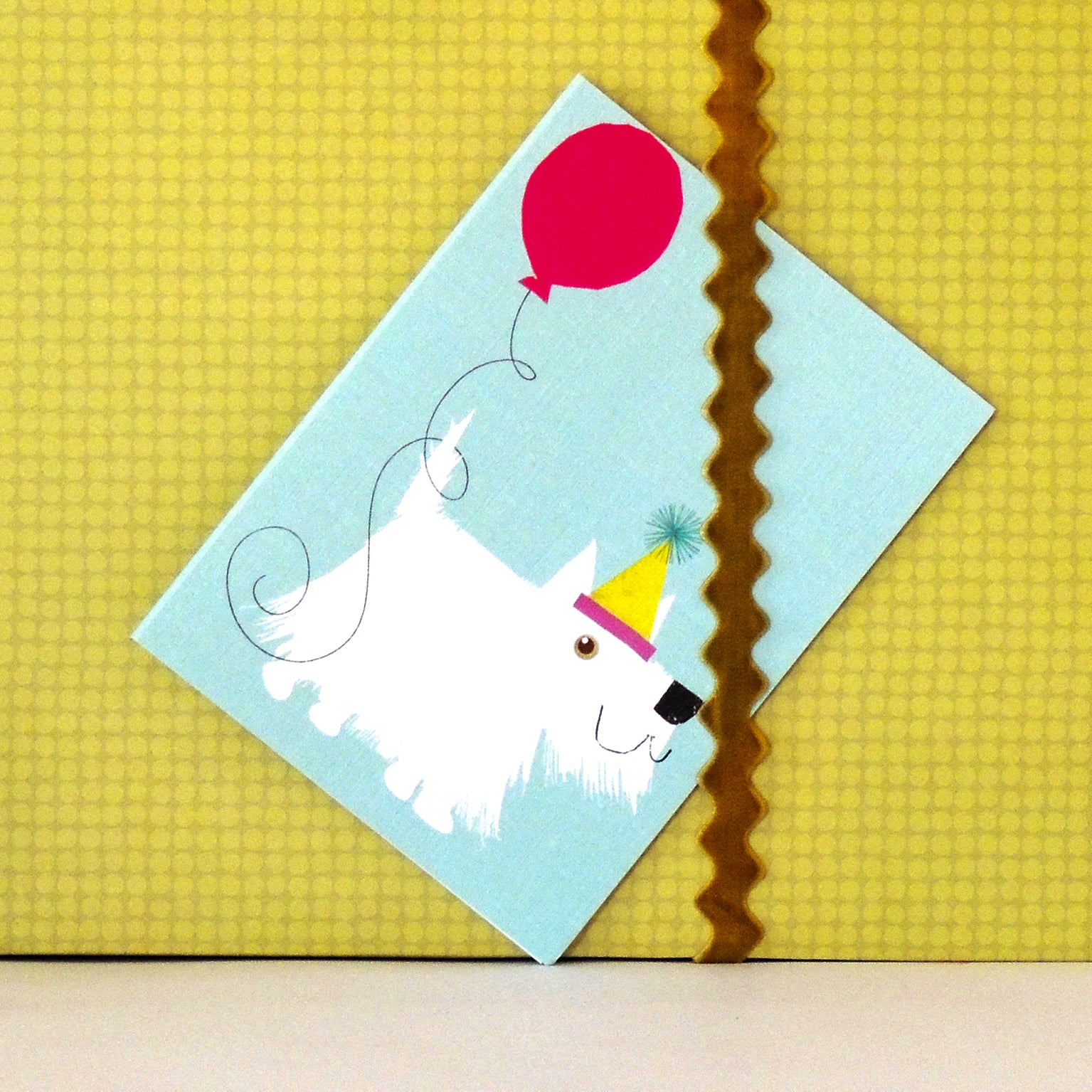 TW73 mini westie greetings card