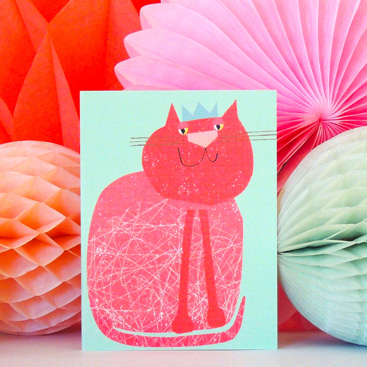 TW76 mini pink cat card