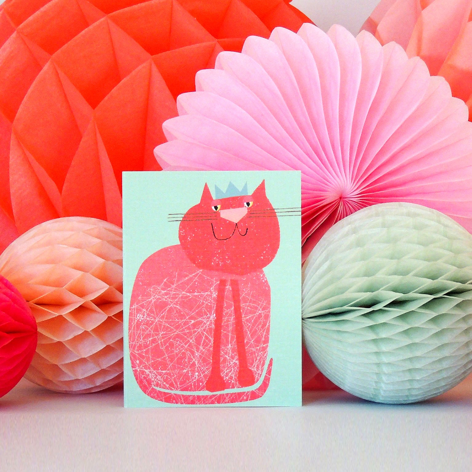 TW76 mini pink cat card