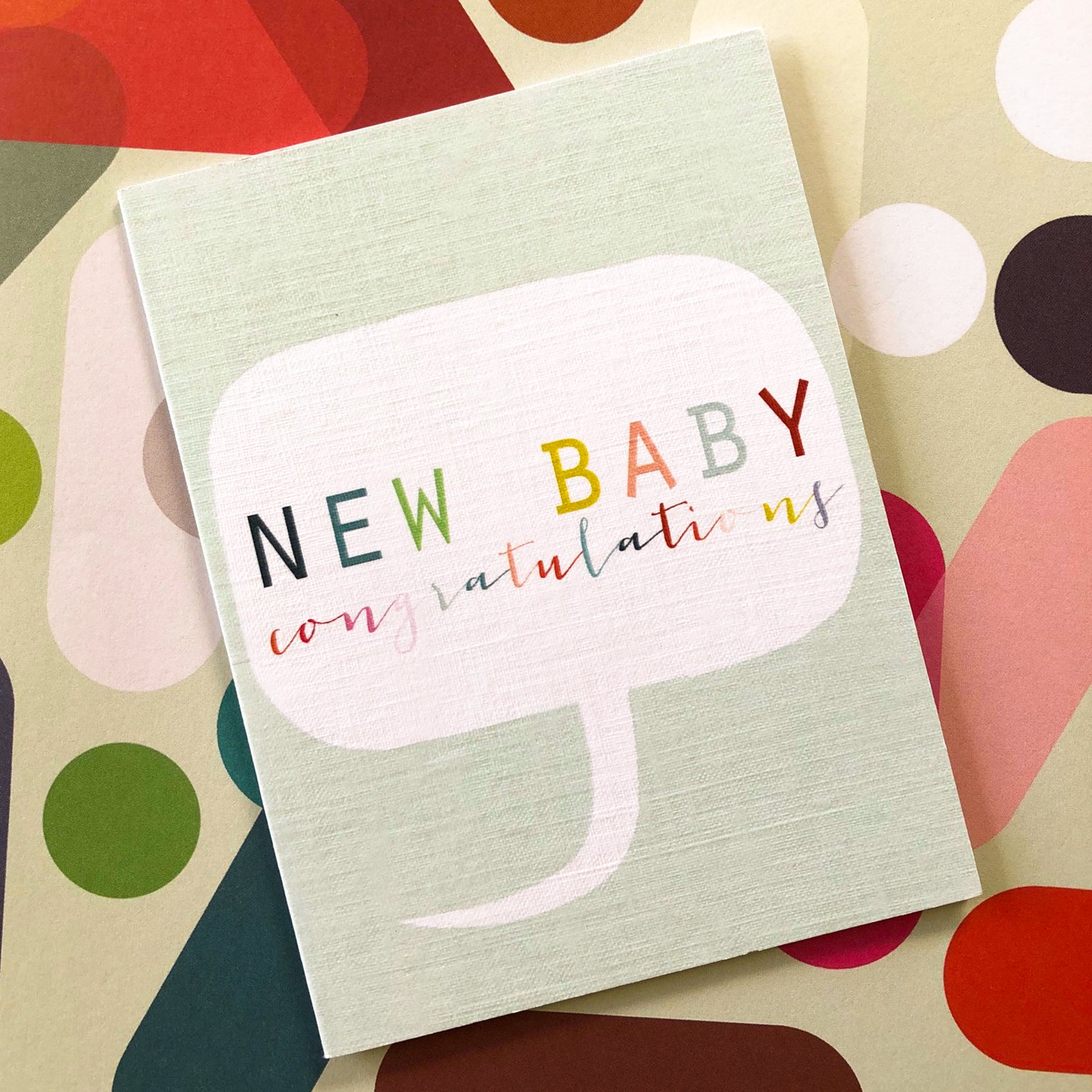 mini new baby card