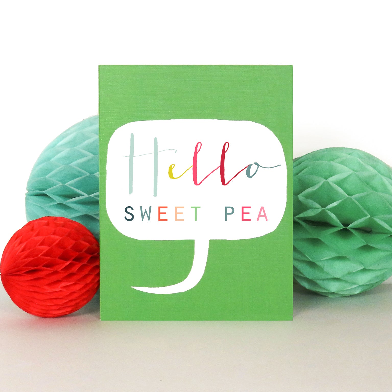 mini sweet pea card