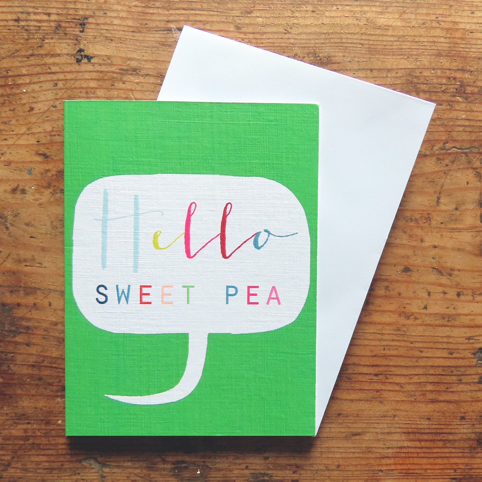 mini sweet pea card