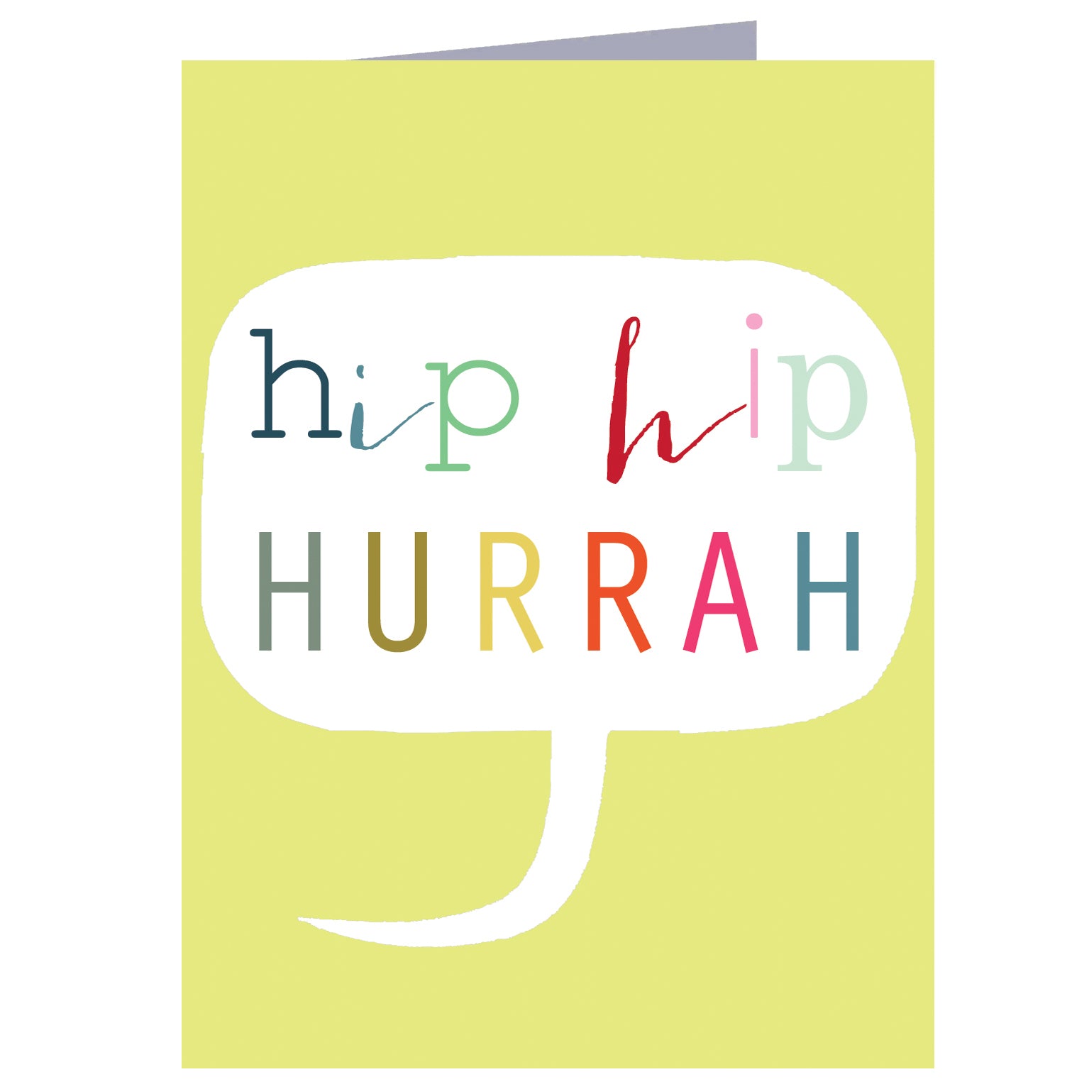 mini hip hip hurrah card