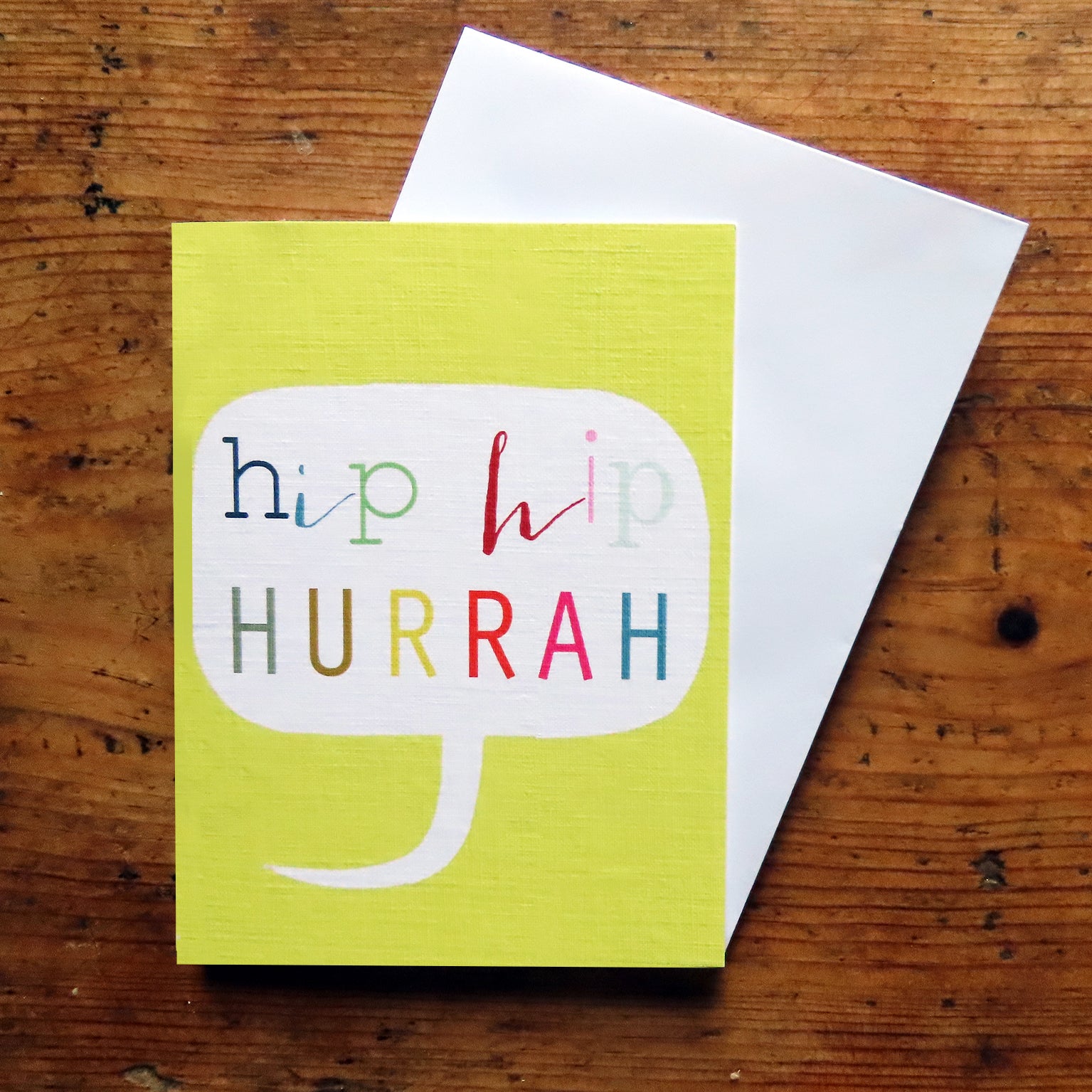 mini hip hip hurrah card