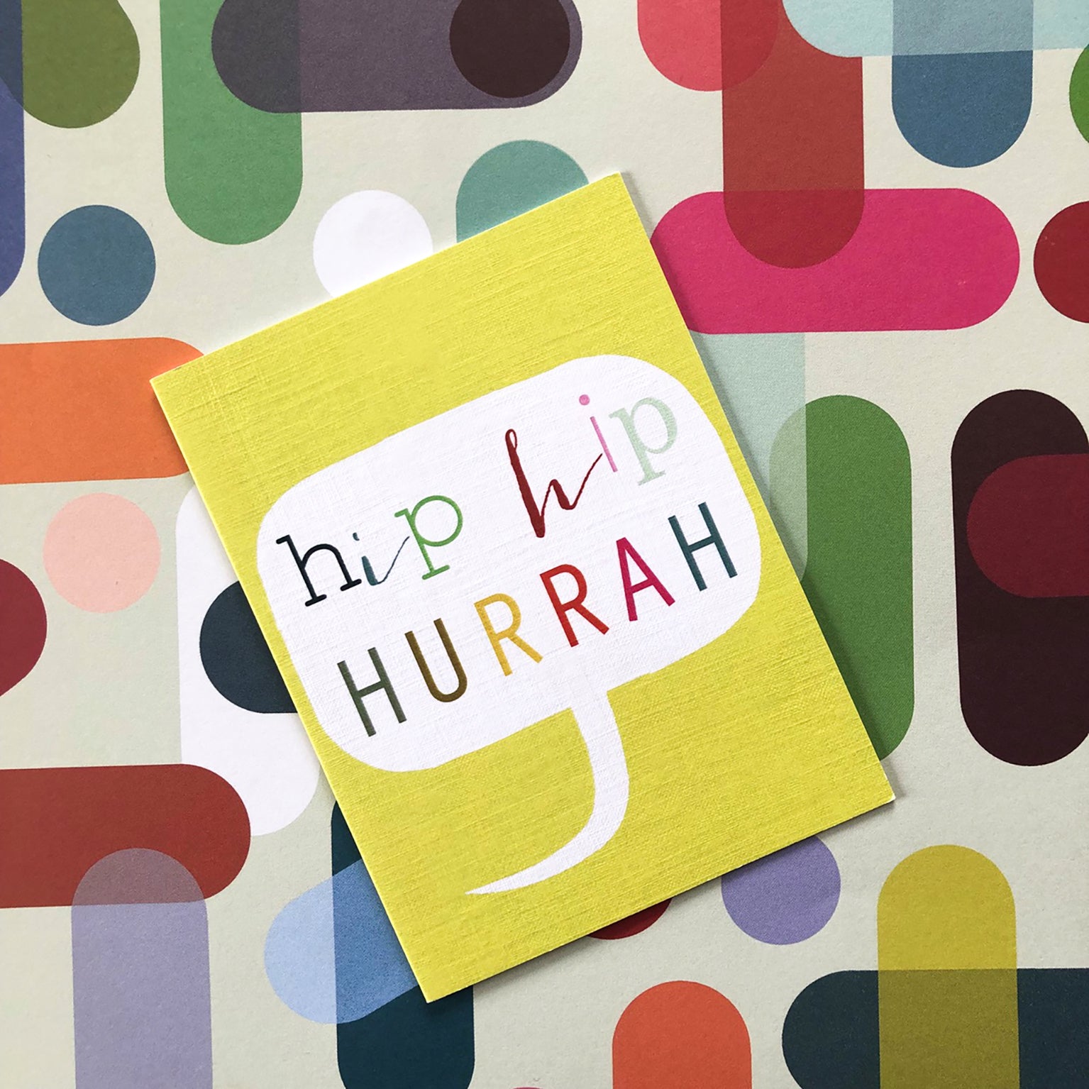 mini hip hip hurrah card