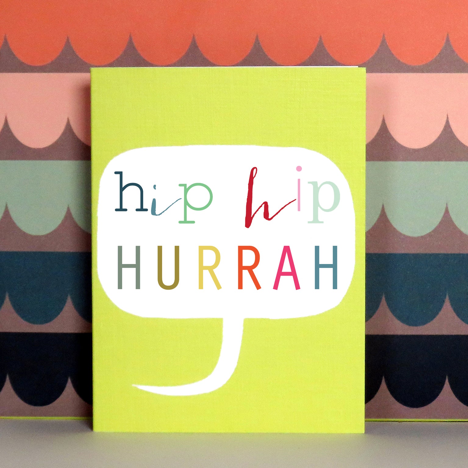 mini hip hip hurrah card