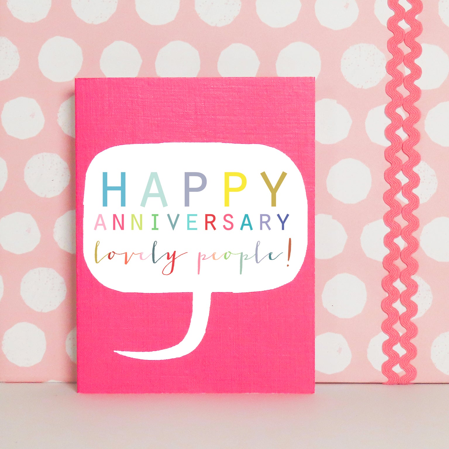 mini happy anniversary card