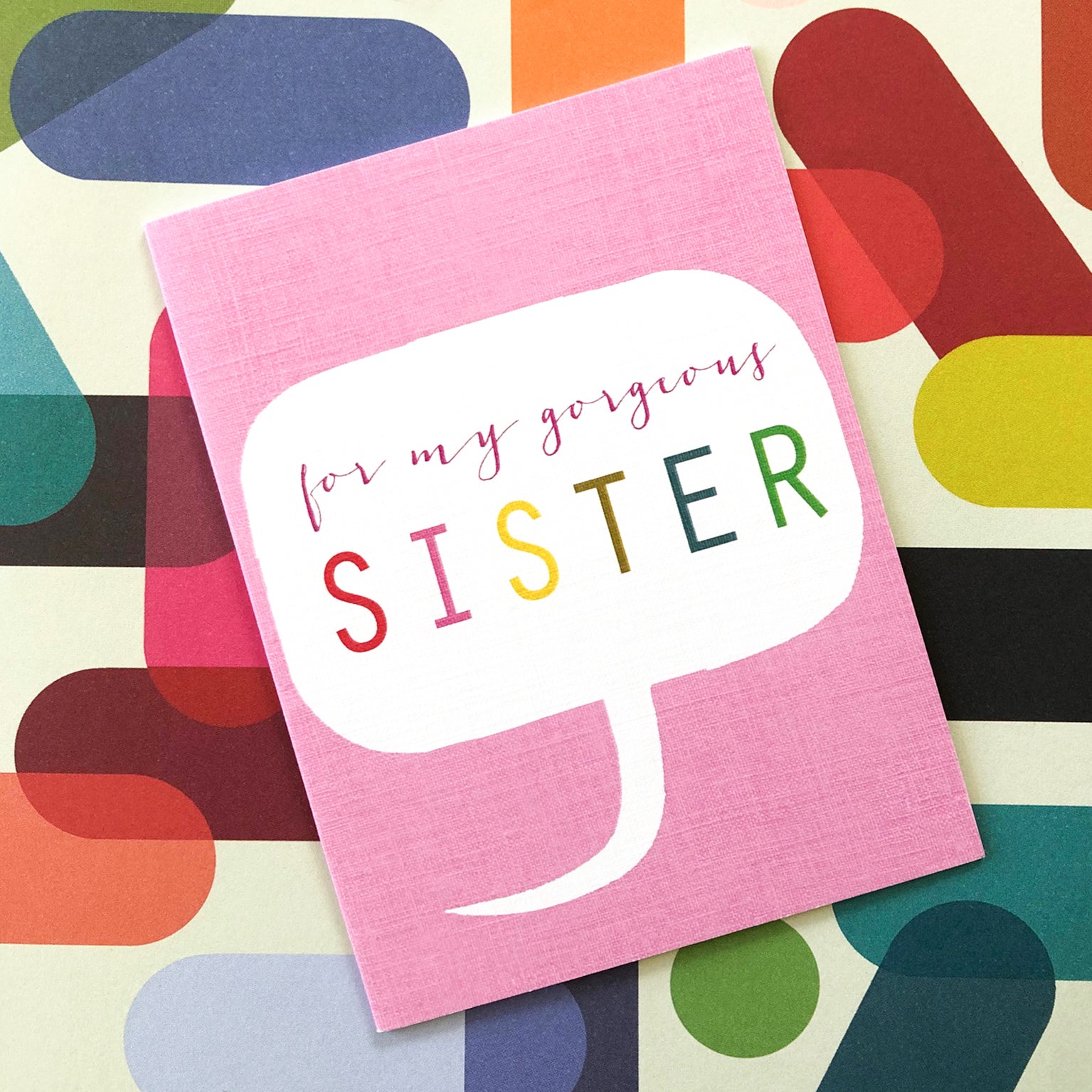 mini gorgeous sister card