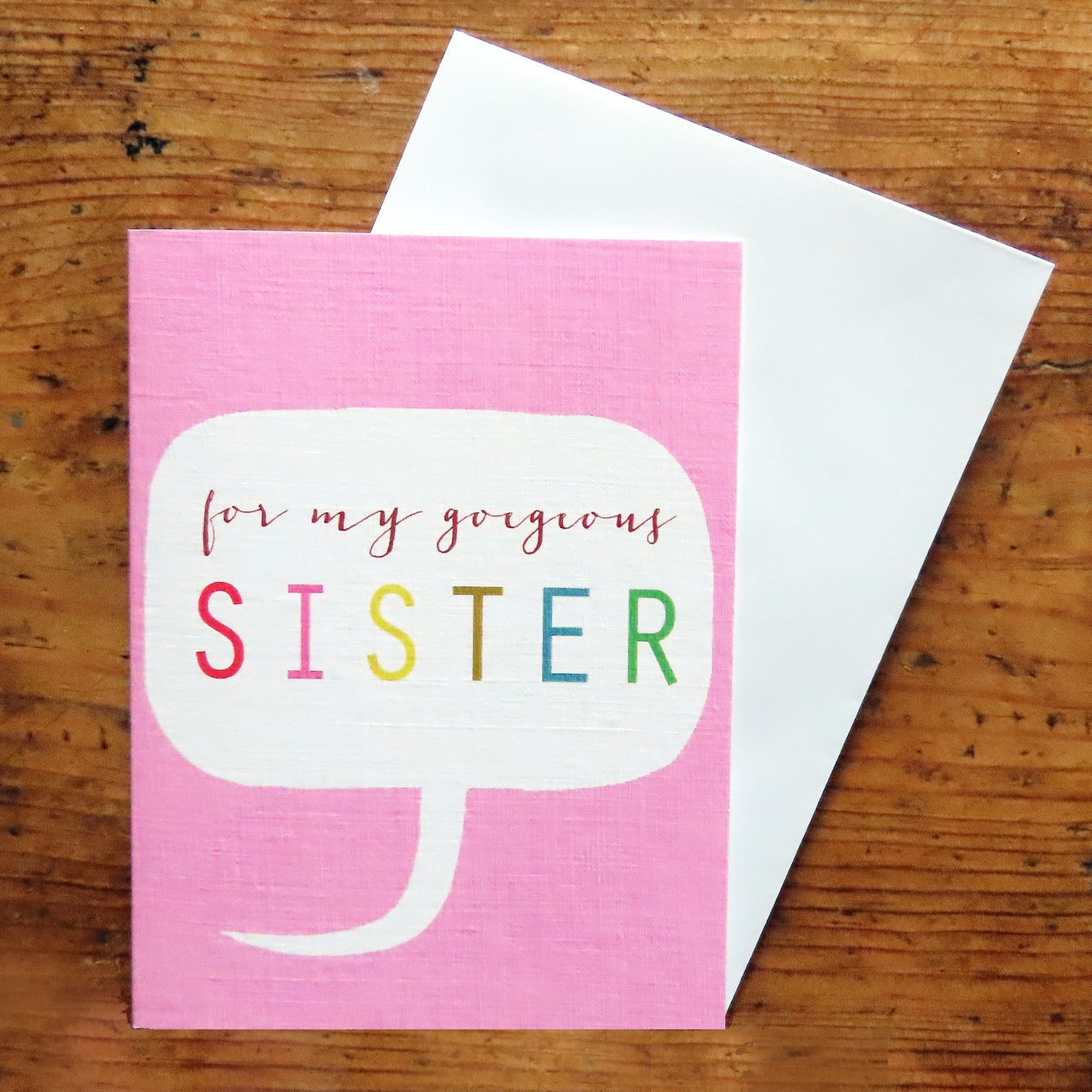 mini gorgeous sister card