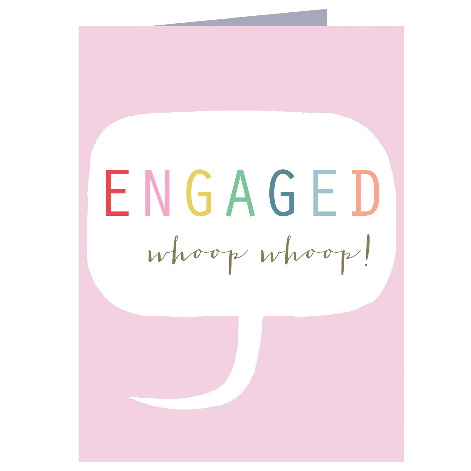 mini engaged greetings card