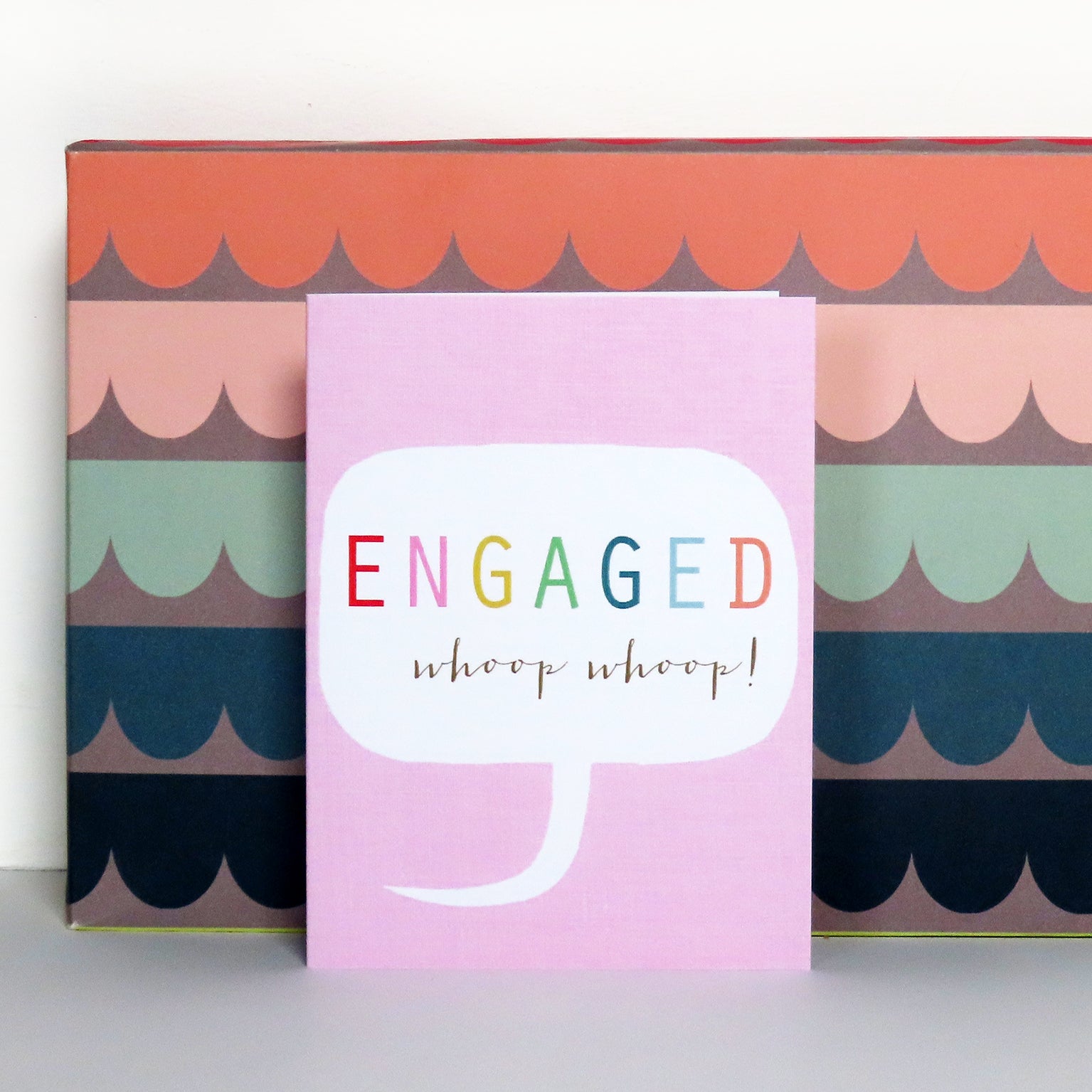 mini engaged greetings card