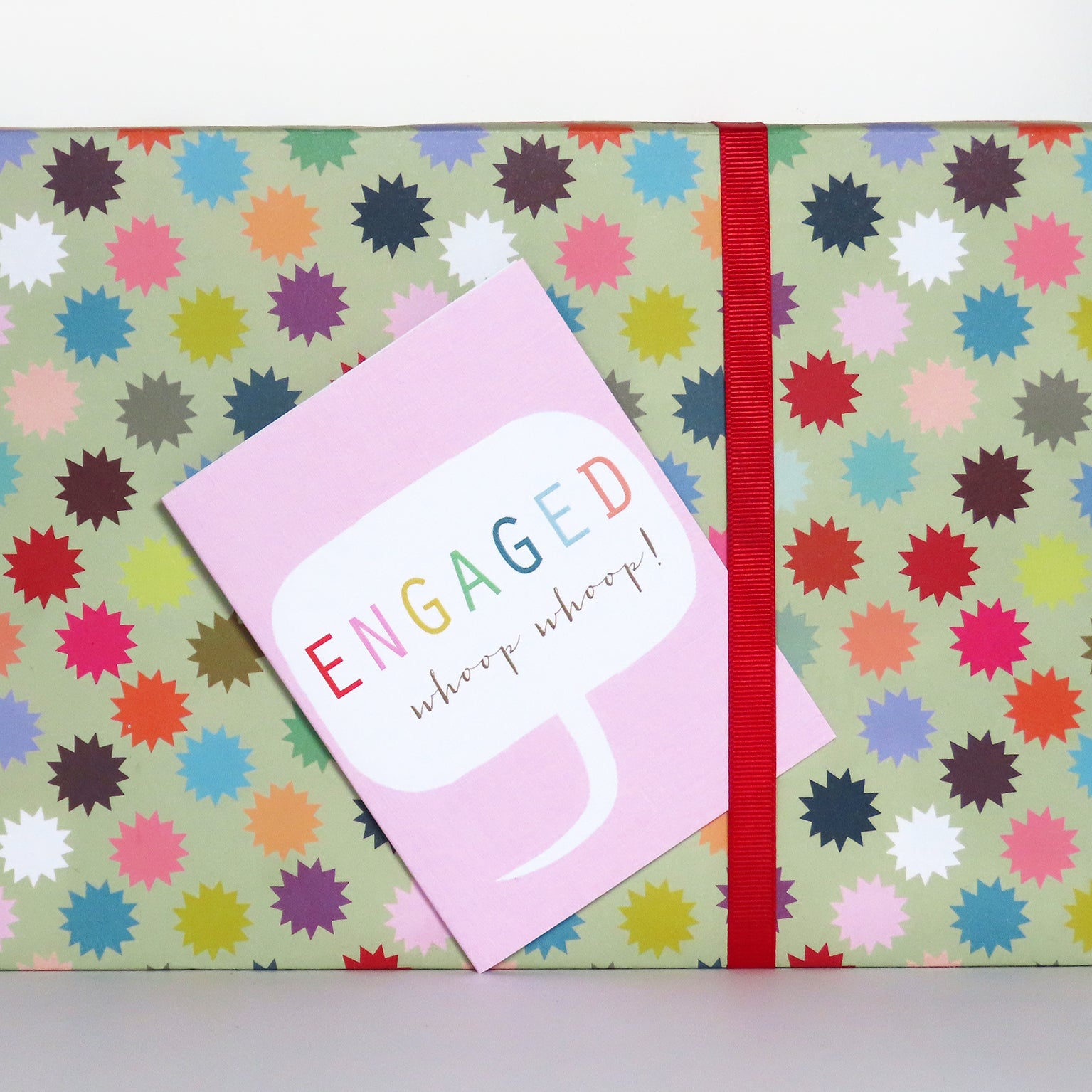 mini engaged greetings card