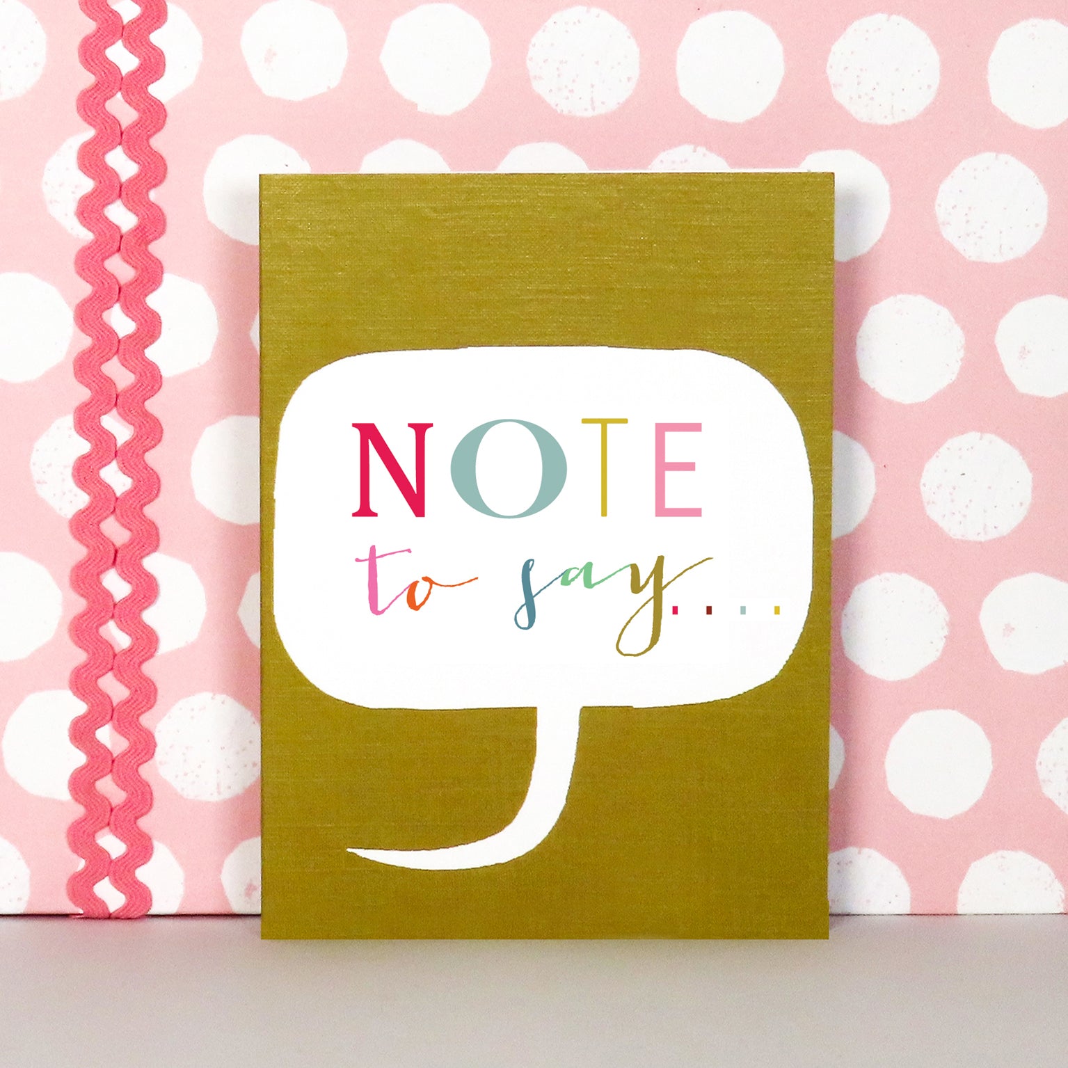 mini note to say card