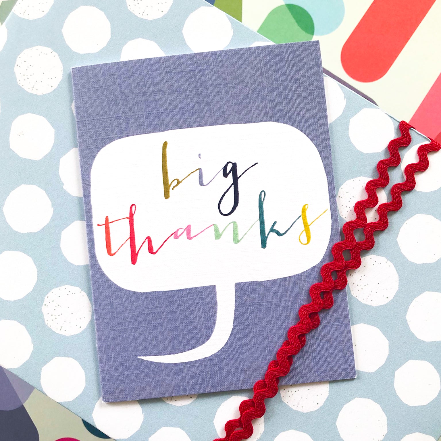 mini big thanks card