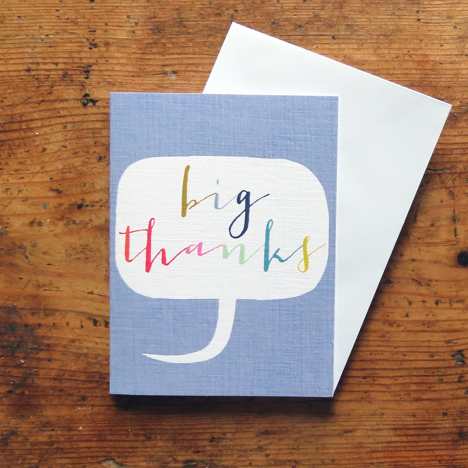 mini big thanks card