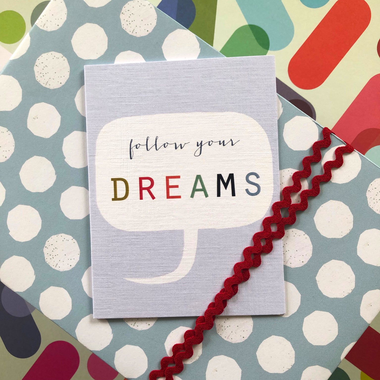 mini follow your dreams card