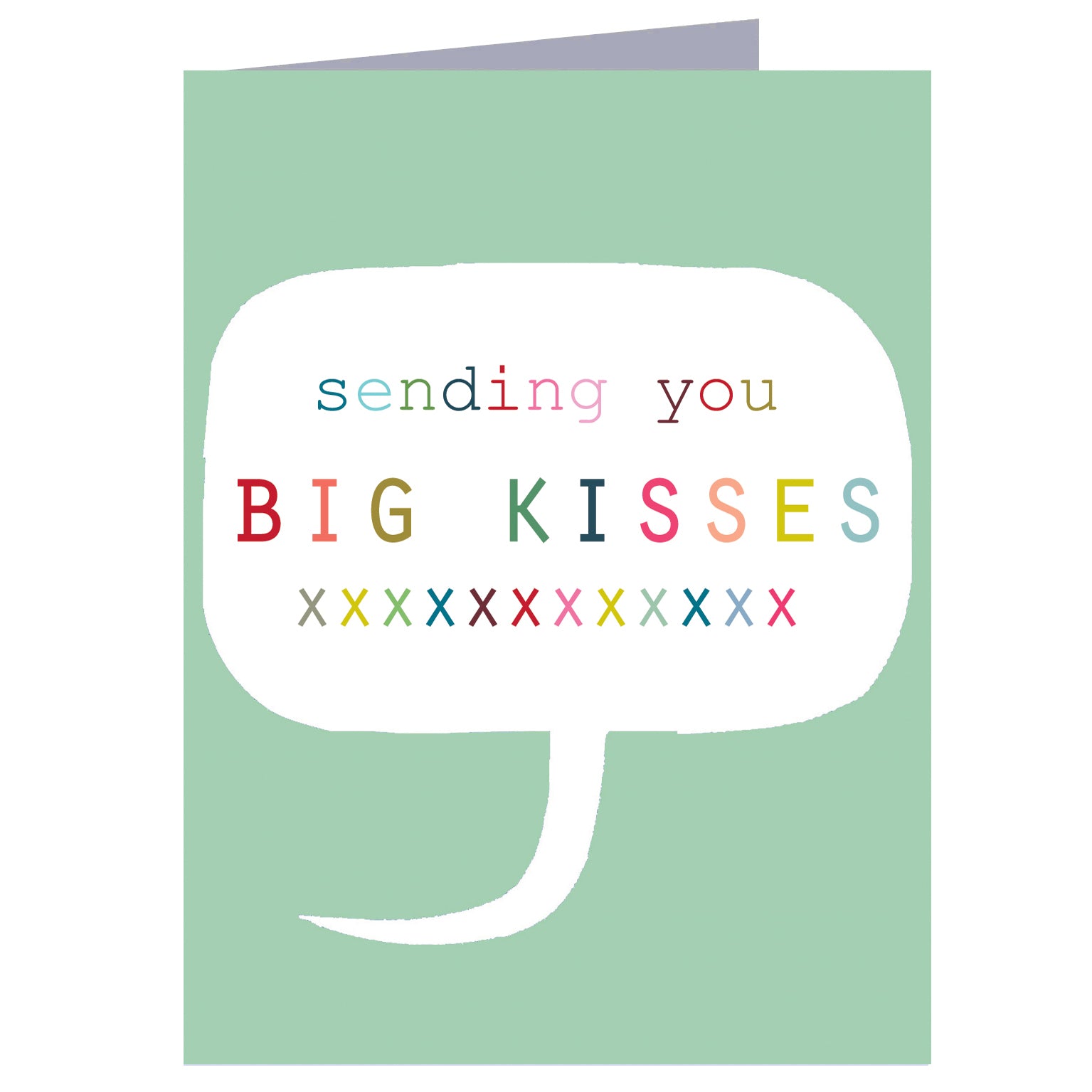 mini big kisses card