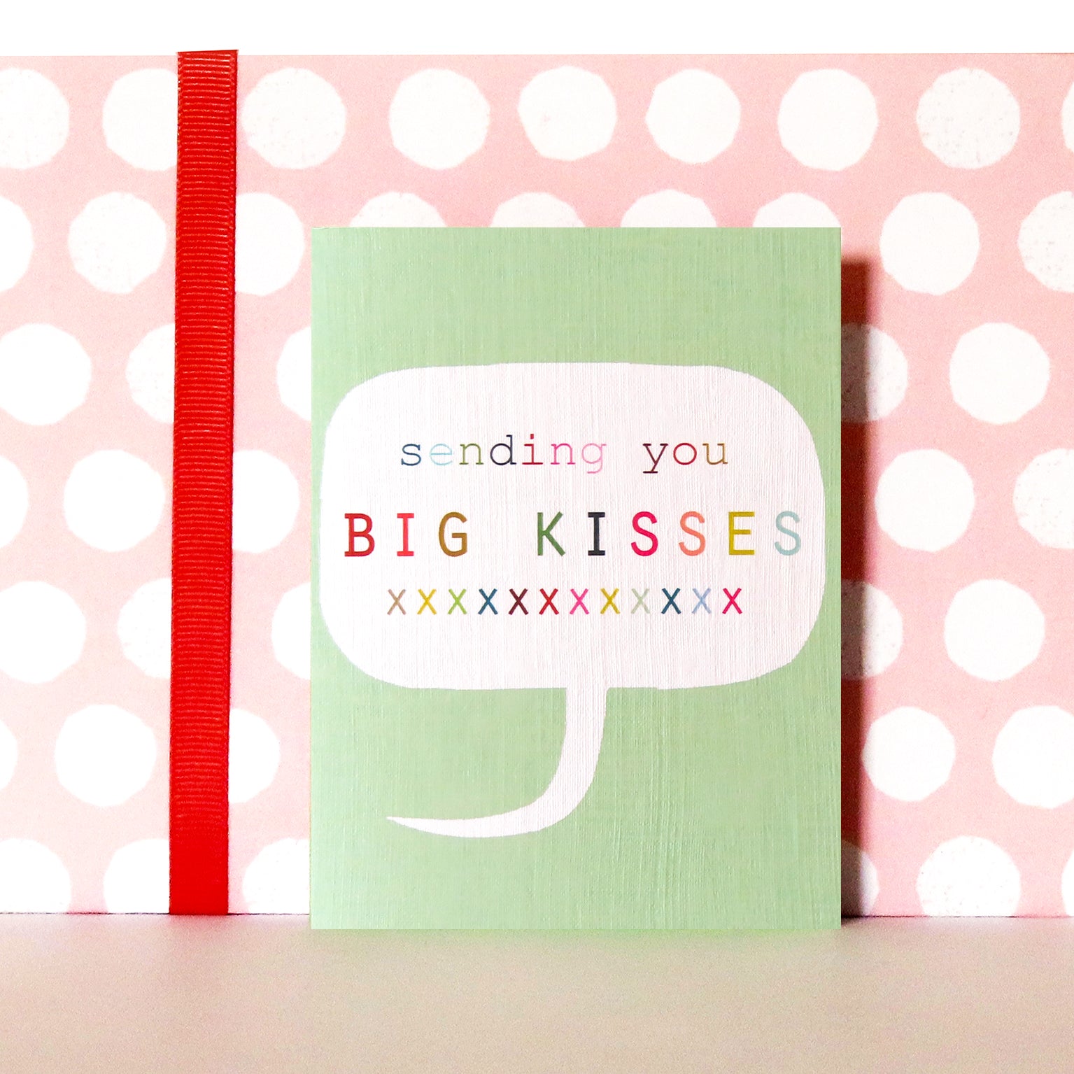 mini big kisses card