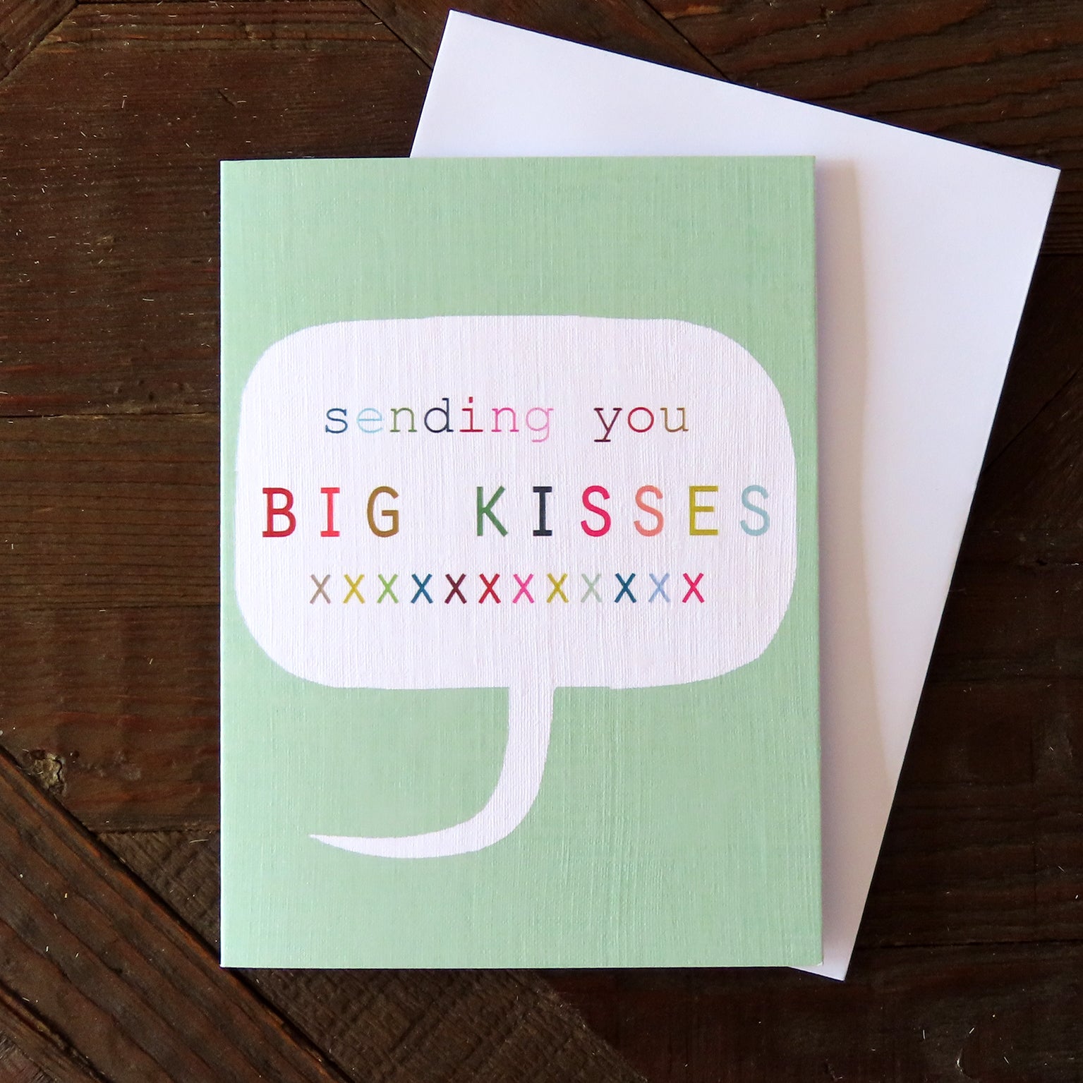 mini big kisses card