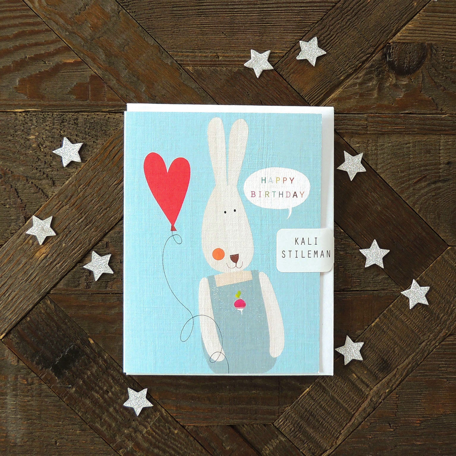 TY02 mini rabbit birthday card