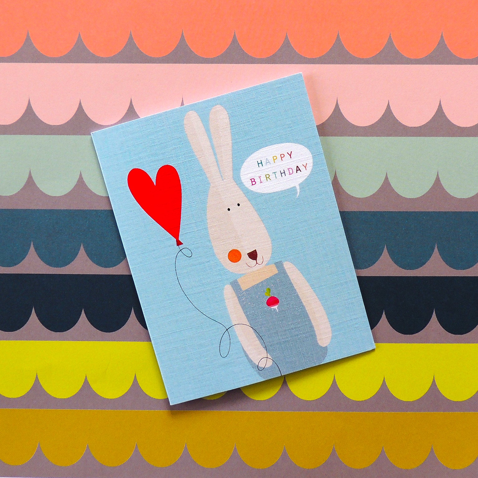 TY02 mini rabbit birthday card