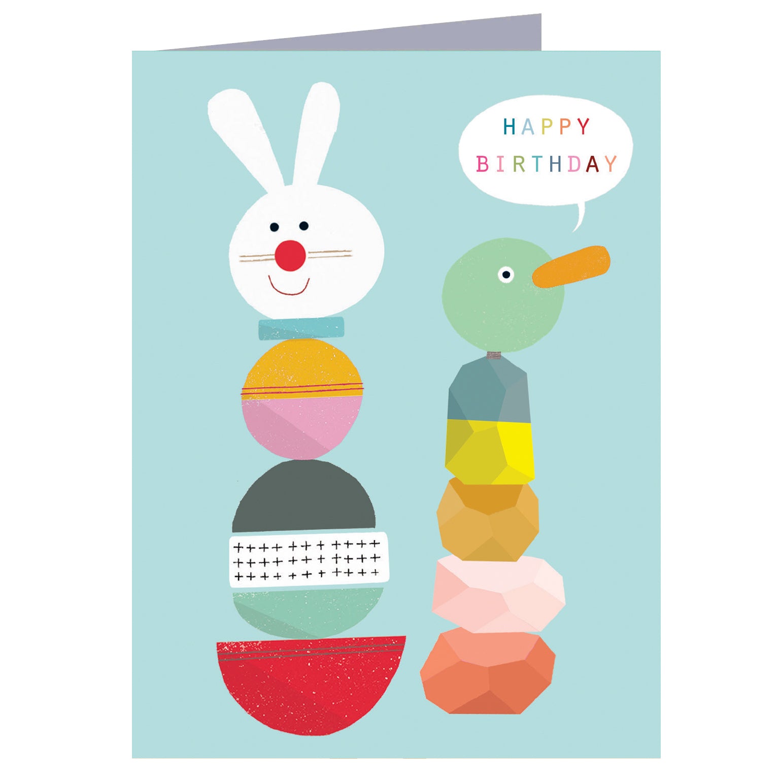 TY05 mini stacking blocks birthday card