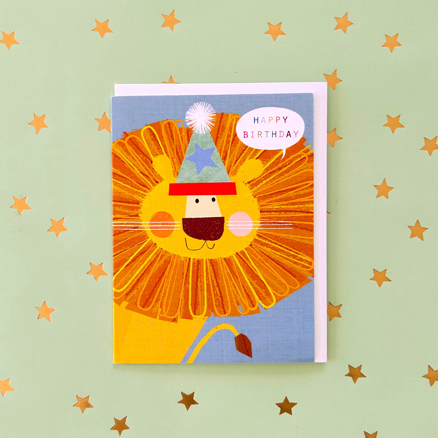 TY06 mini toy lion birthday card