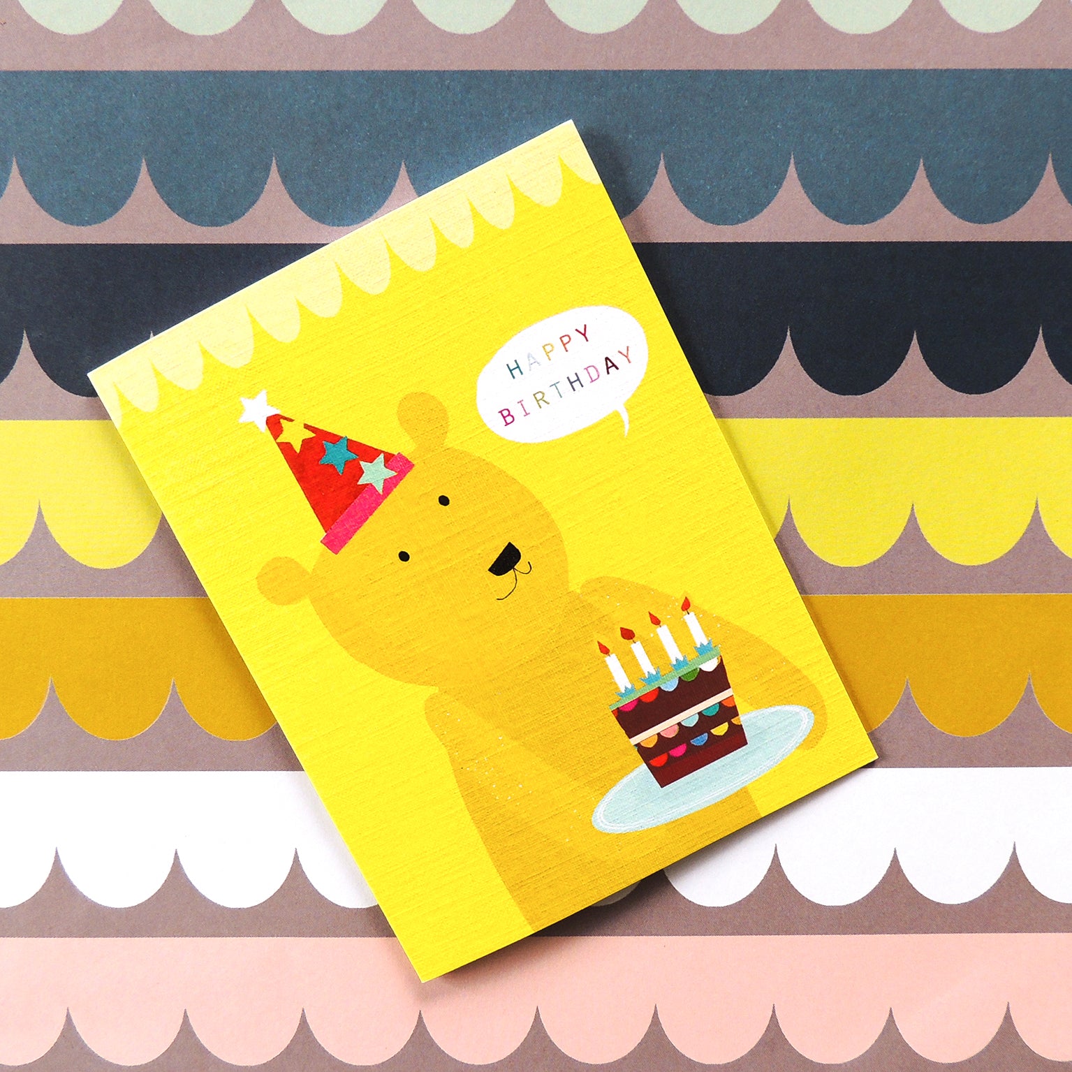 TY10 mini bear birthday card