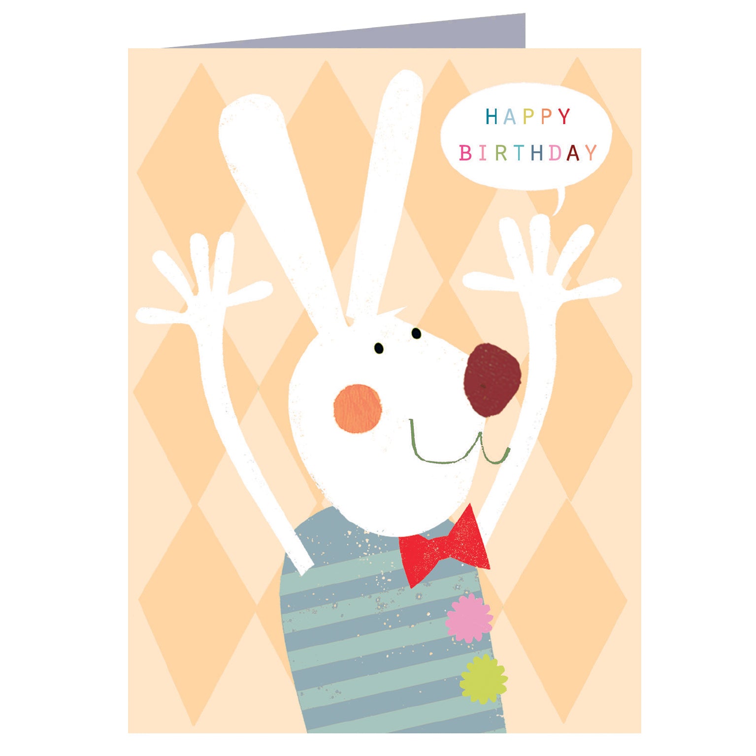 TY11 mini happy rabbit birthday card