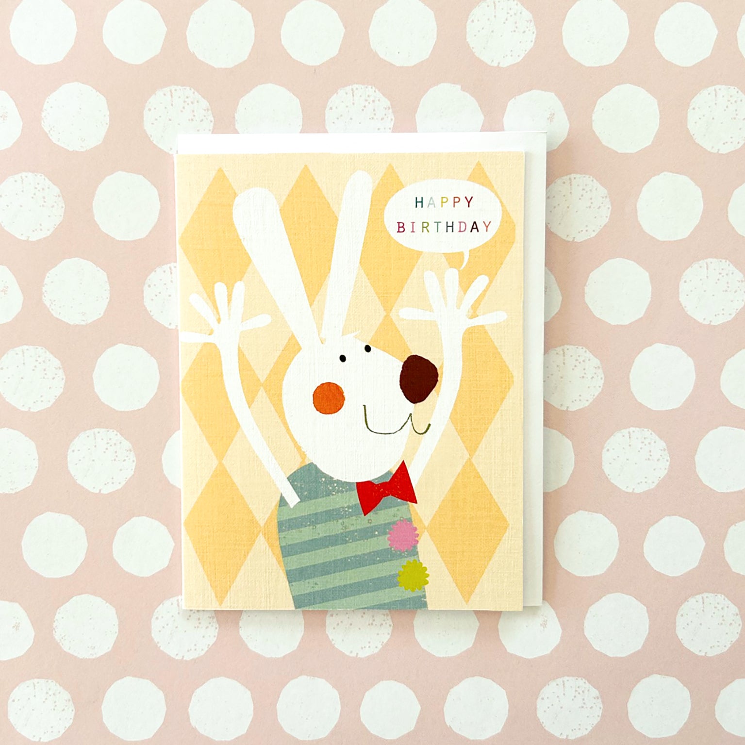 TY11 mini happy rabbit birthday card