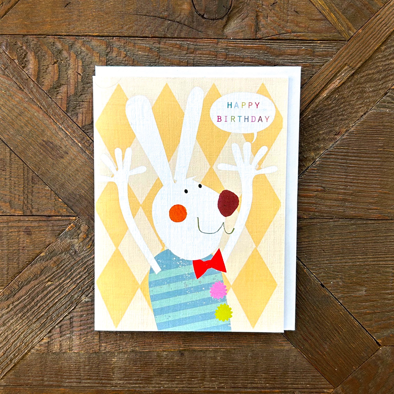 TY11 mini happy rabbit birthday card