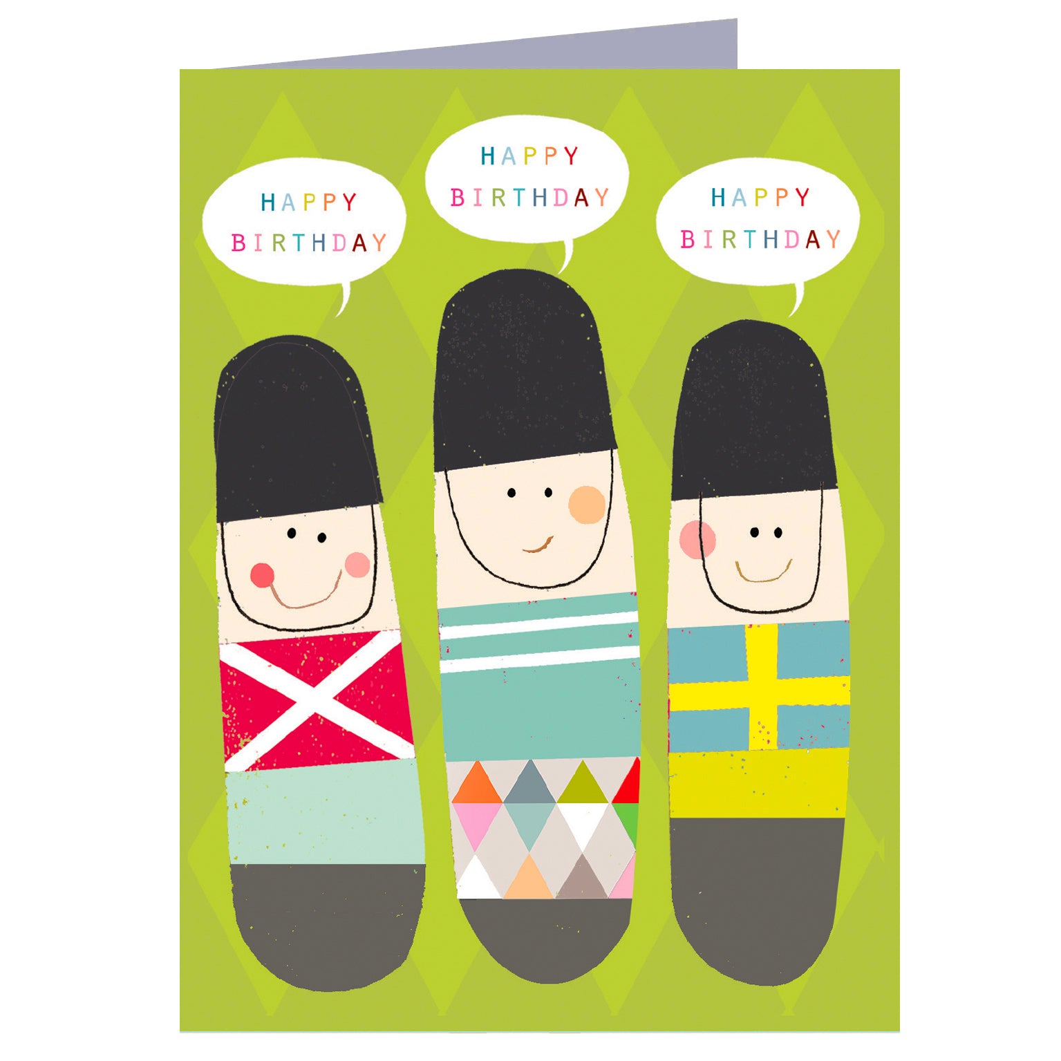 TY13 mini soldiers birthday card