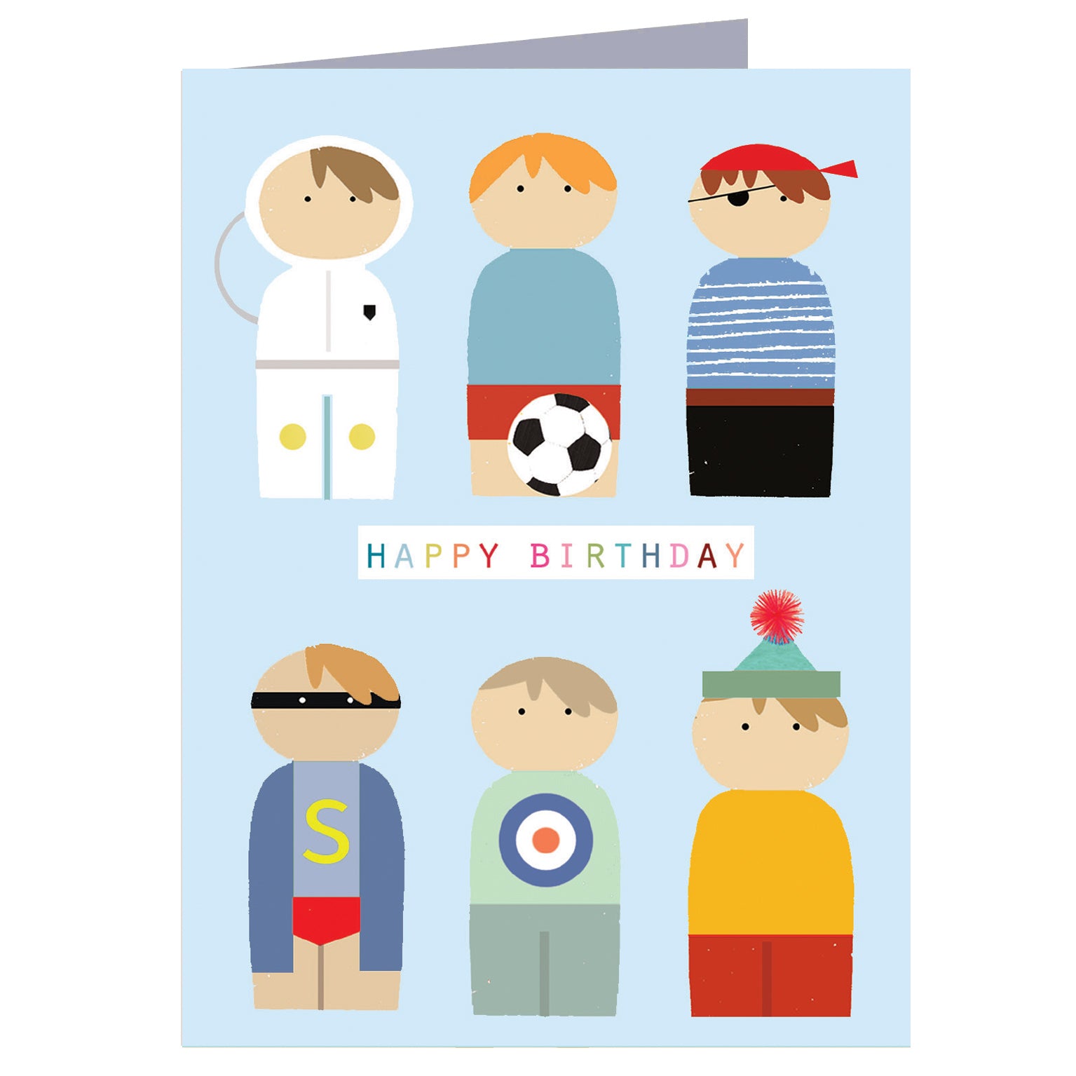 TY15 mini peg people birthday card