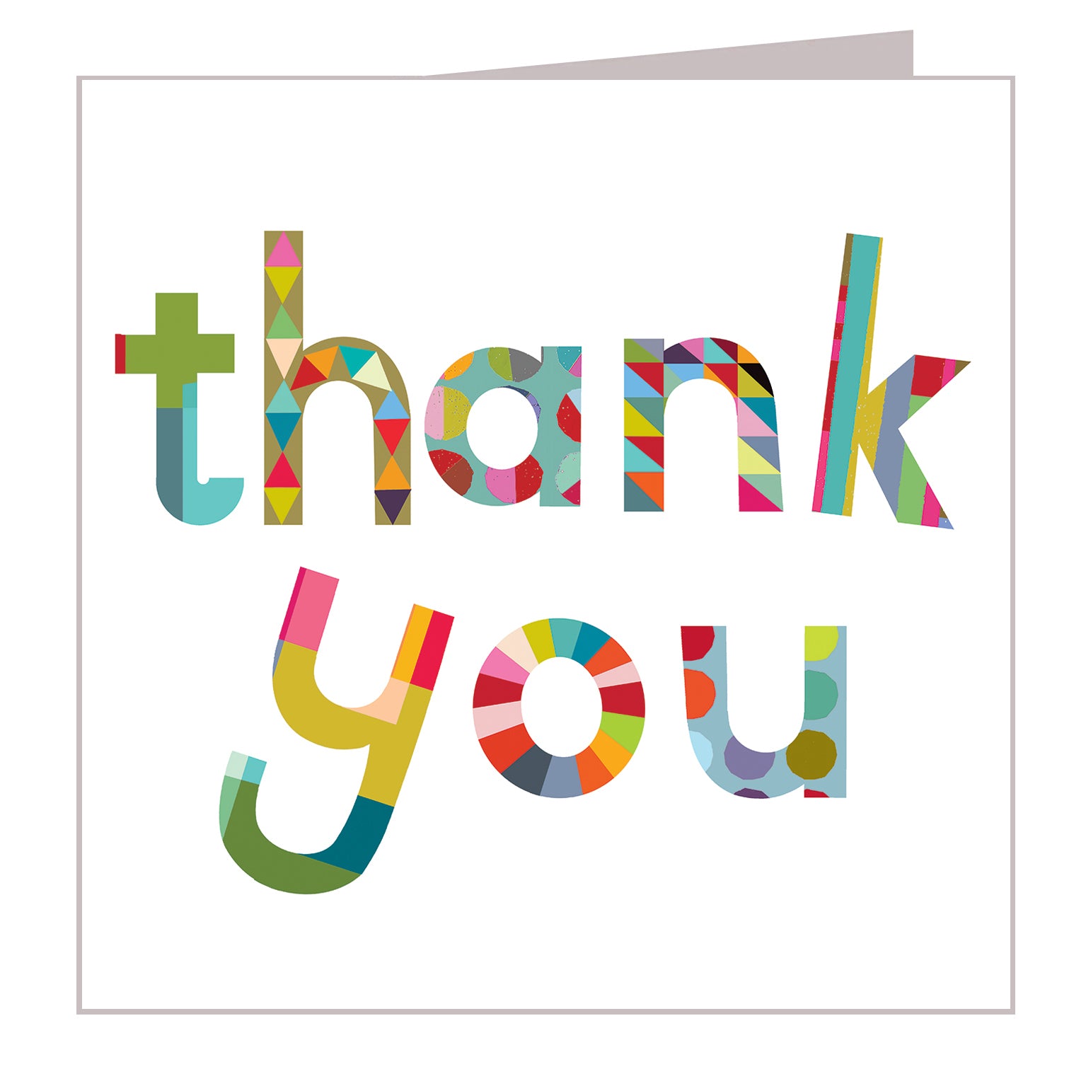 glossy thank you card