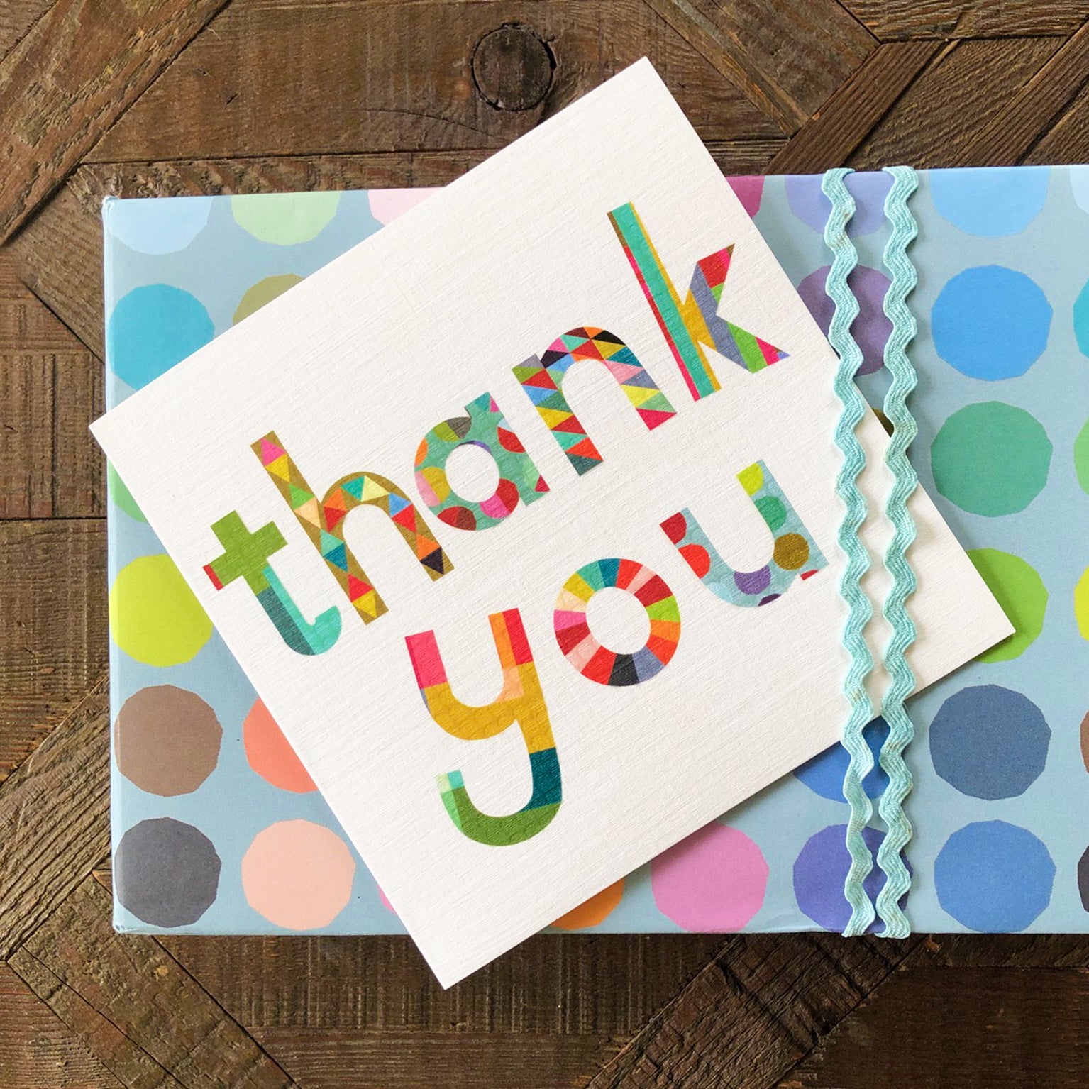 glossy thank you card