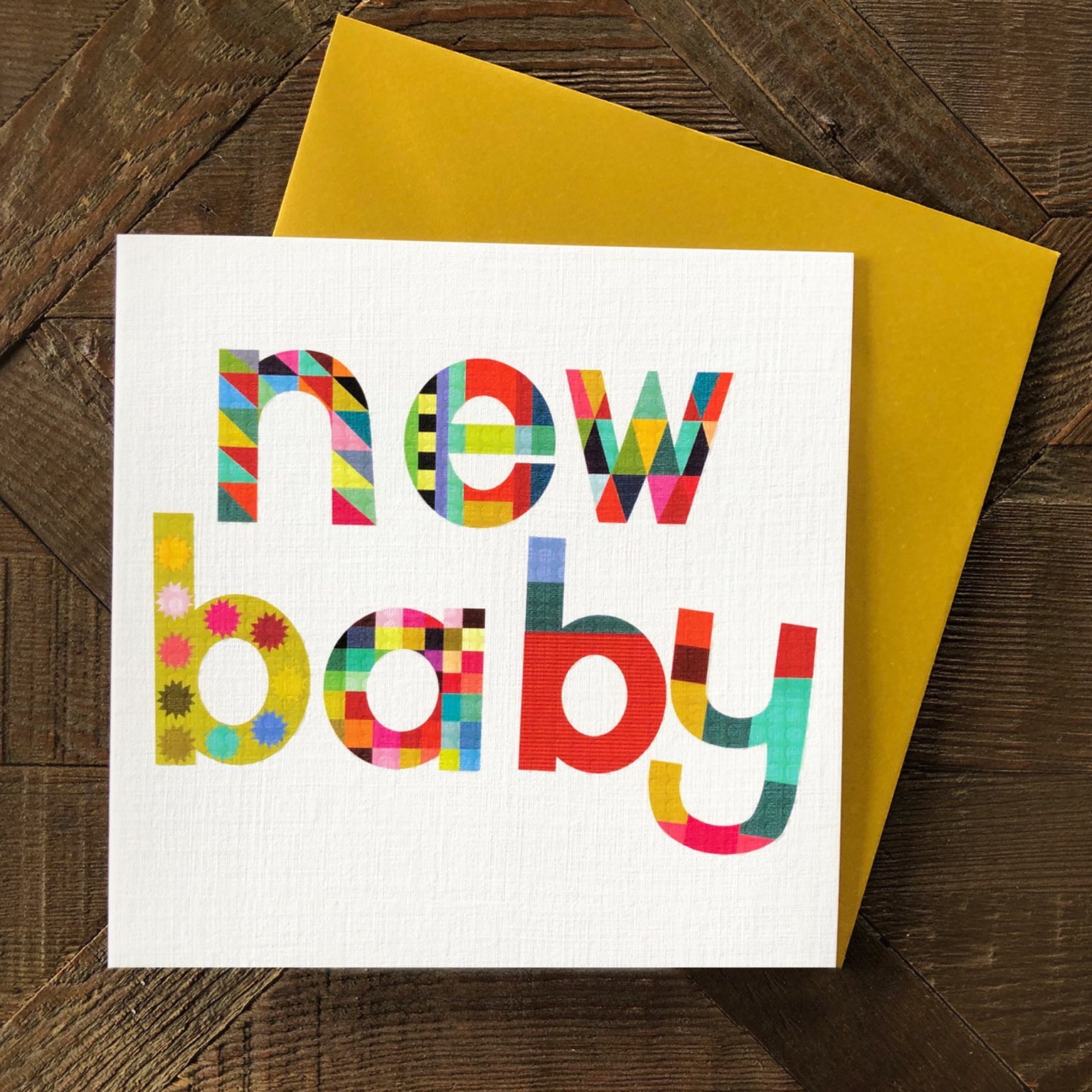 WD03 glossy new baby card