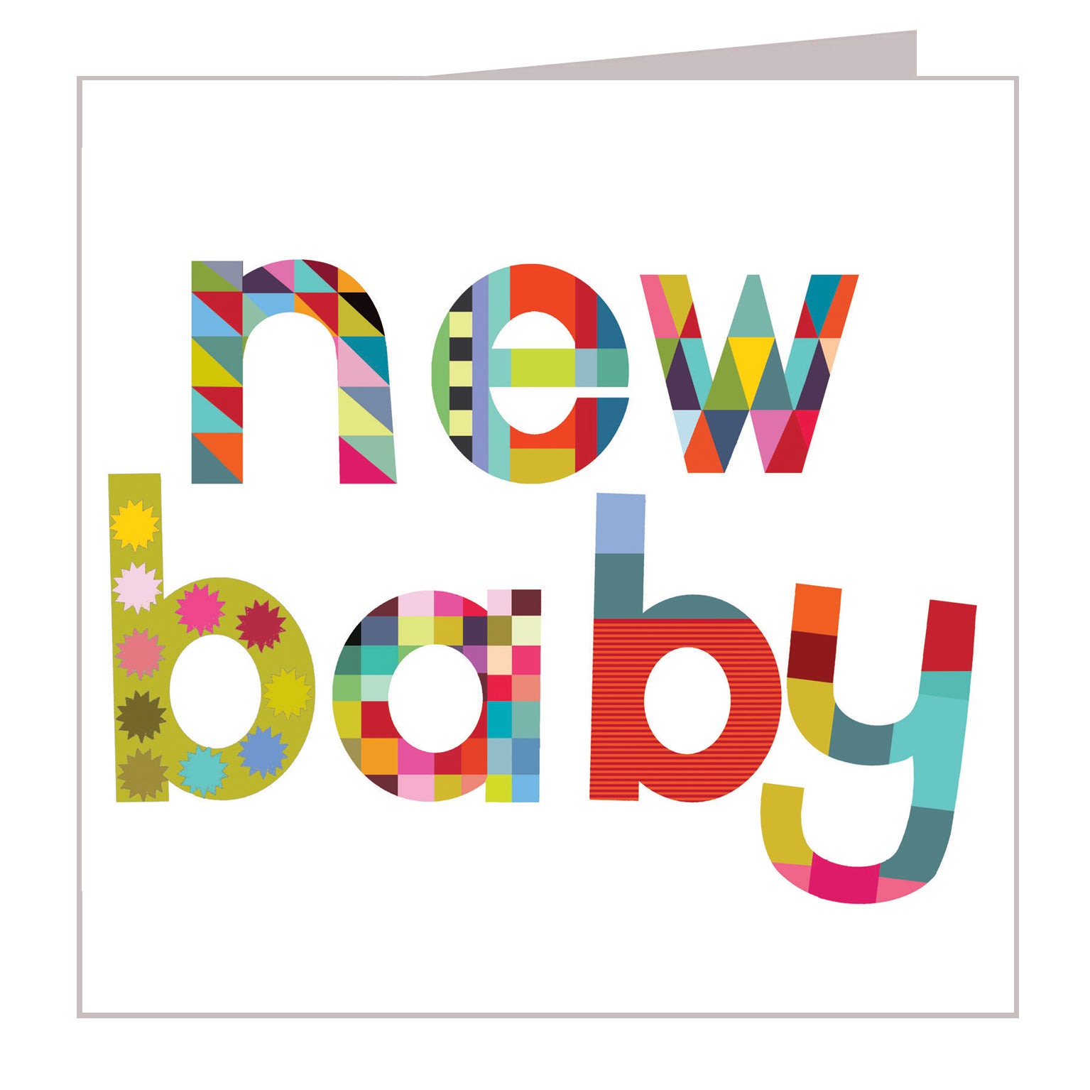 WD03 glossy new baby card