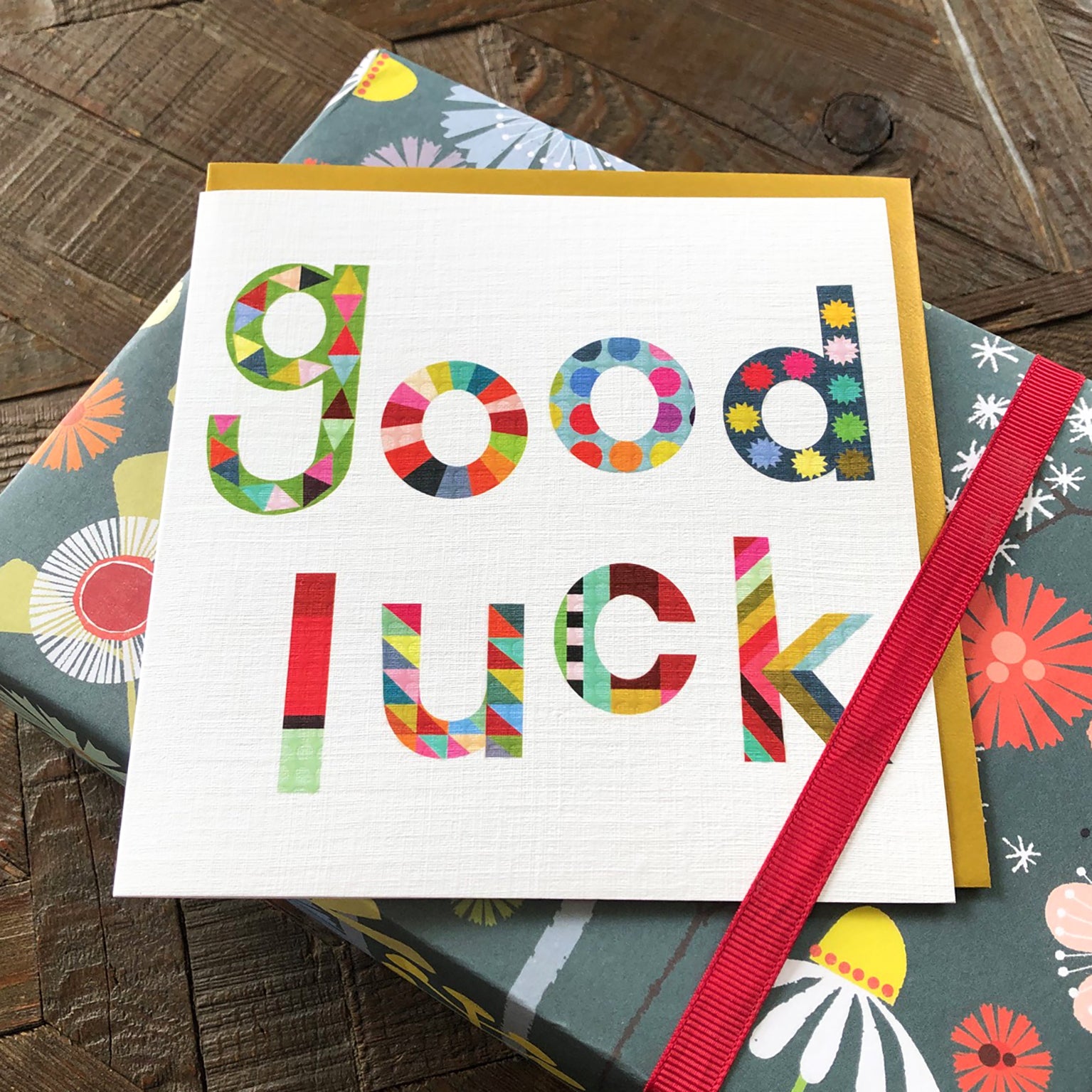 WD04 glossy good luck card