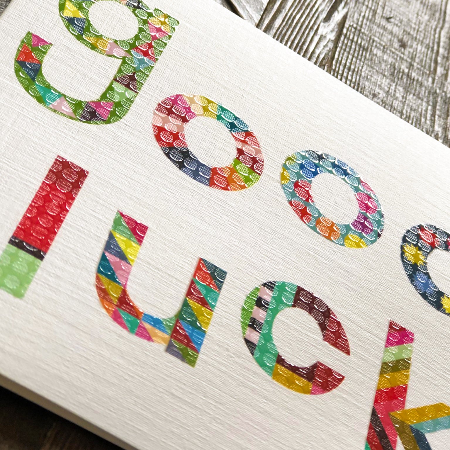 WD04 glossy good luck card