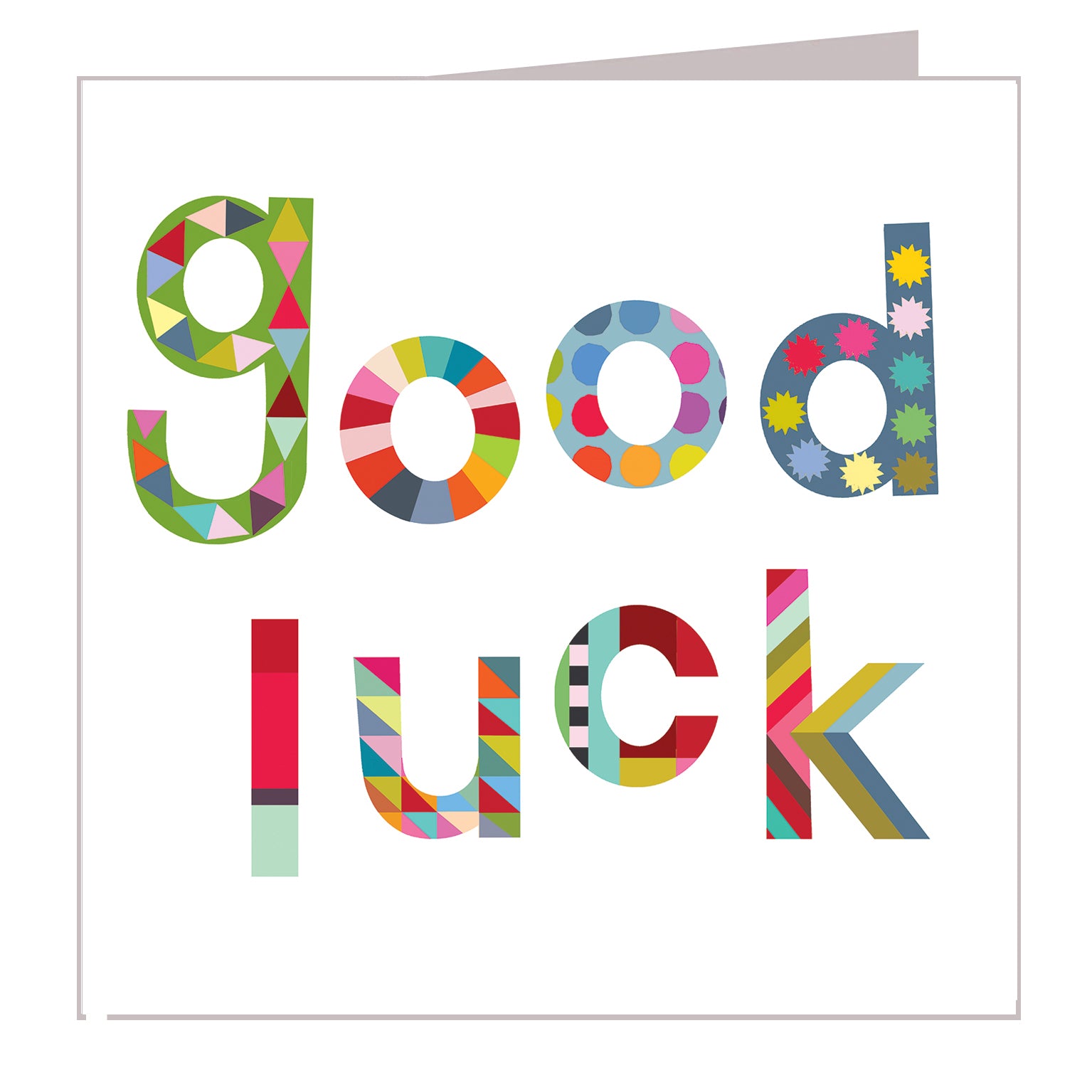 WD04 glossy good luck card