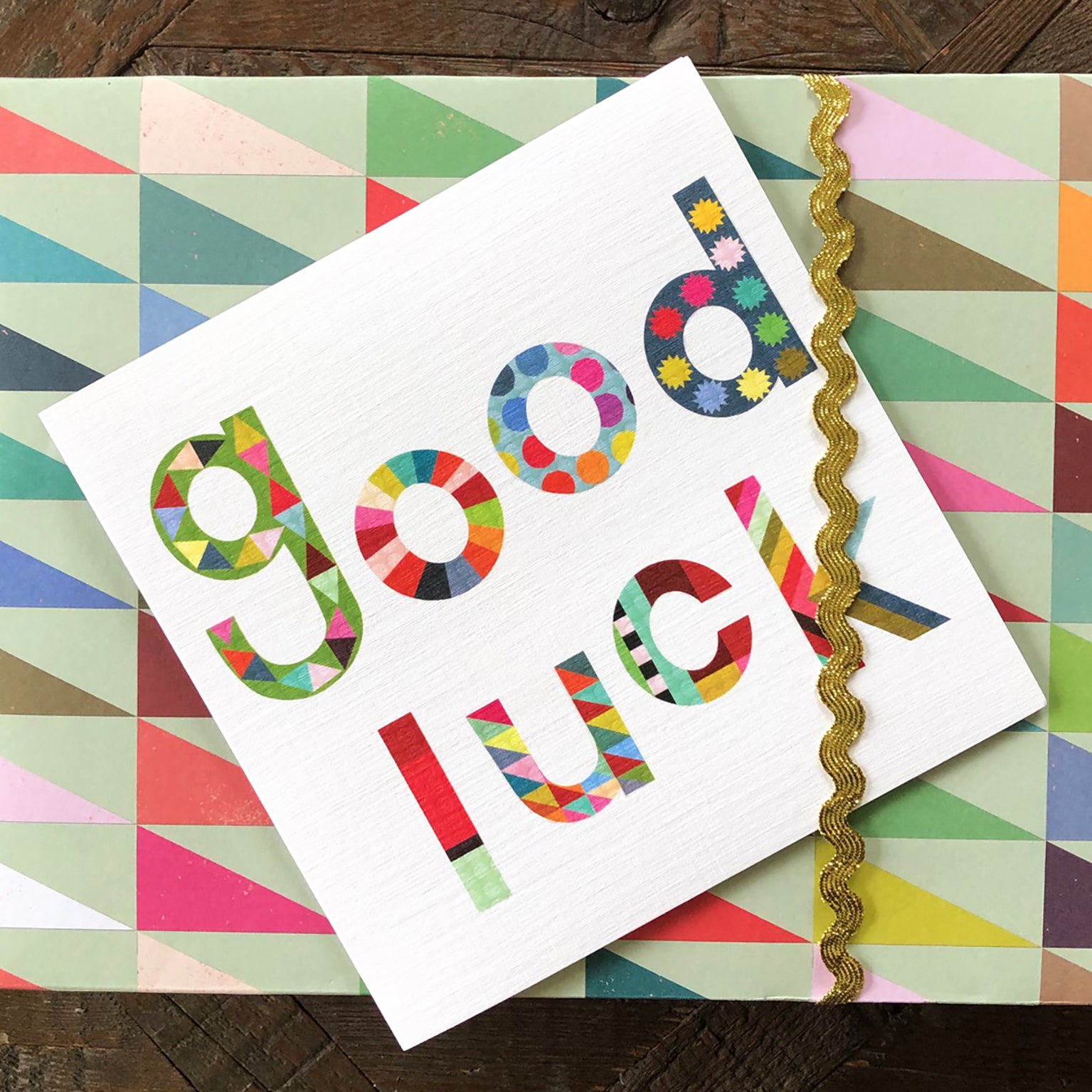 WD04 glossy good luck card