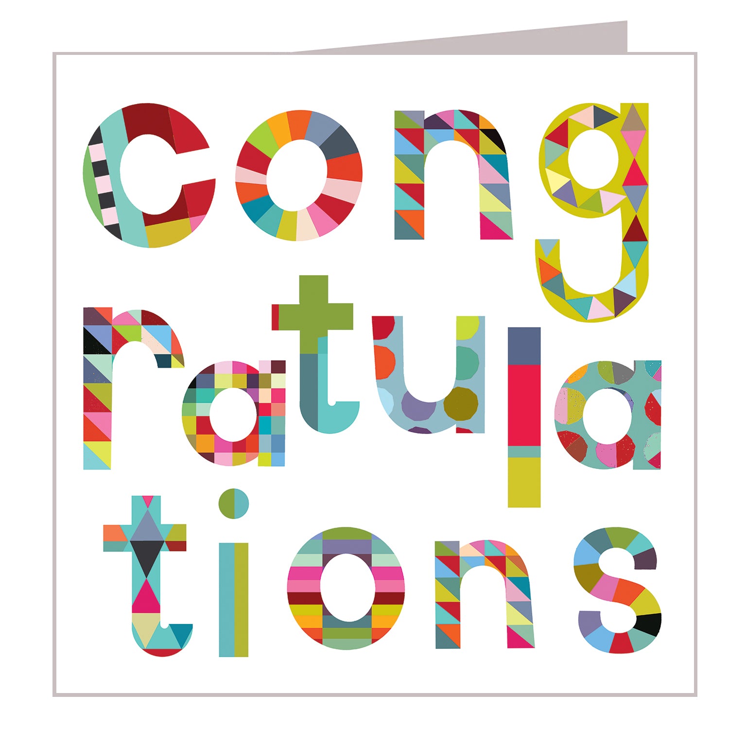 WD05 glossy congratulations greetings card