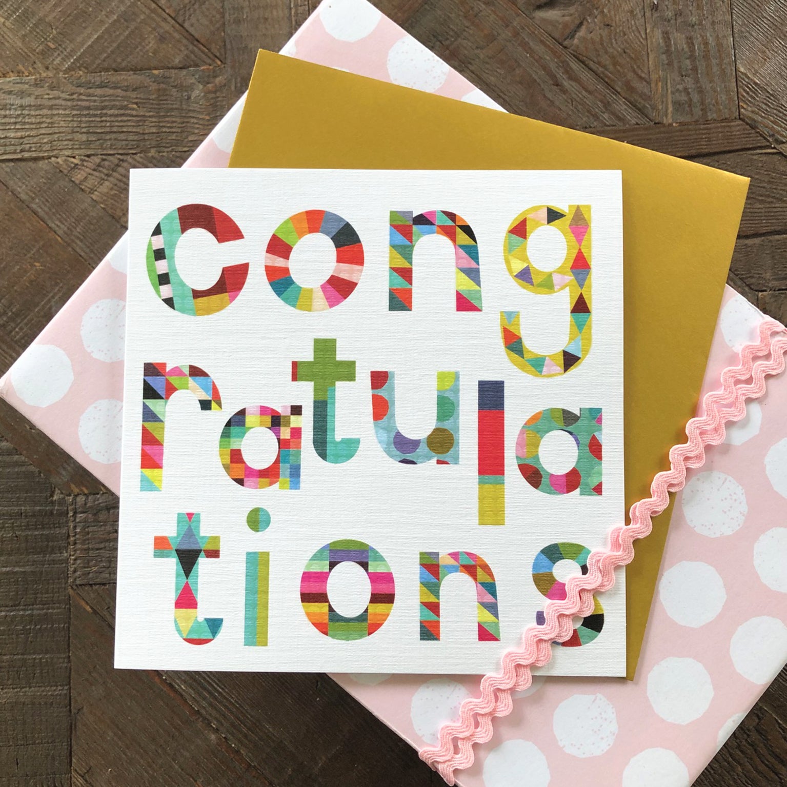 WD05 glossy congratulations greetings card