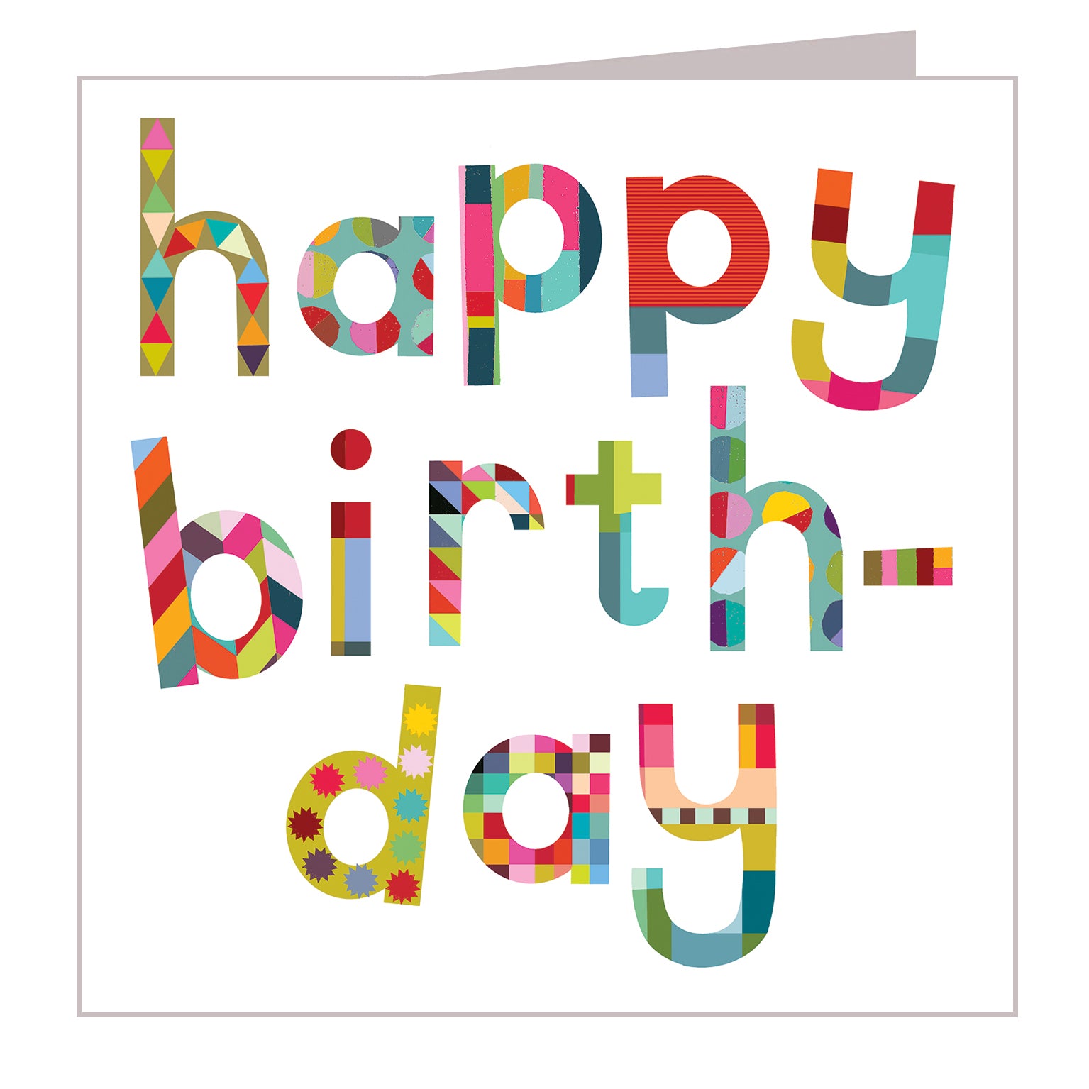 WD07 glossy happy birthday card