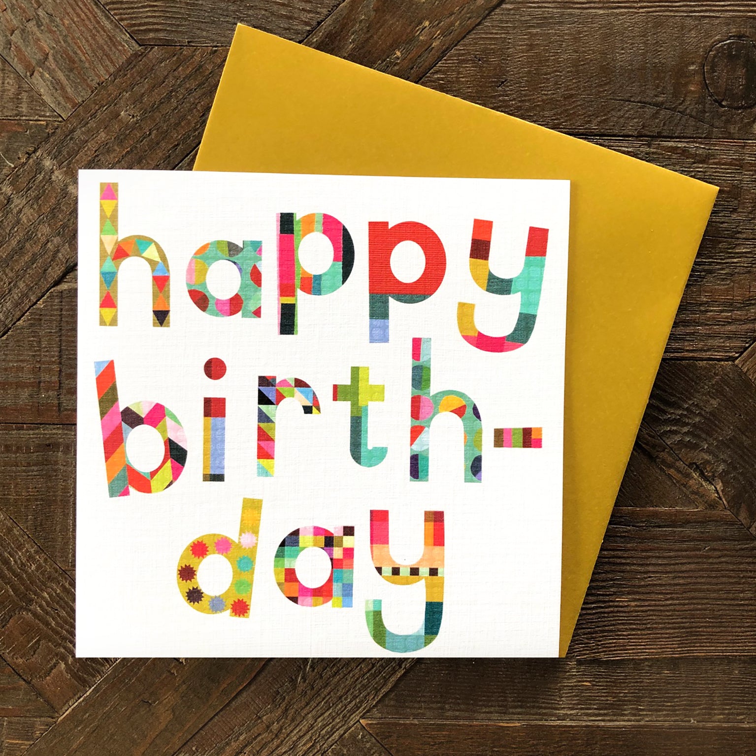 WD07 glossy happy birthday card