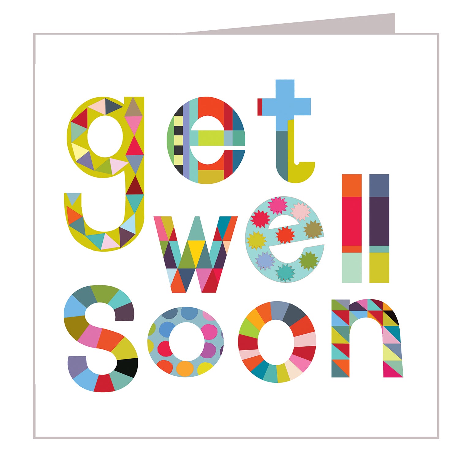 WD08 glossy get well soon card