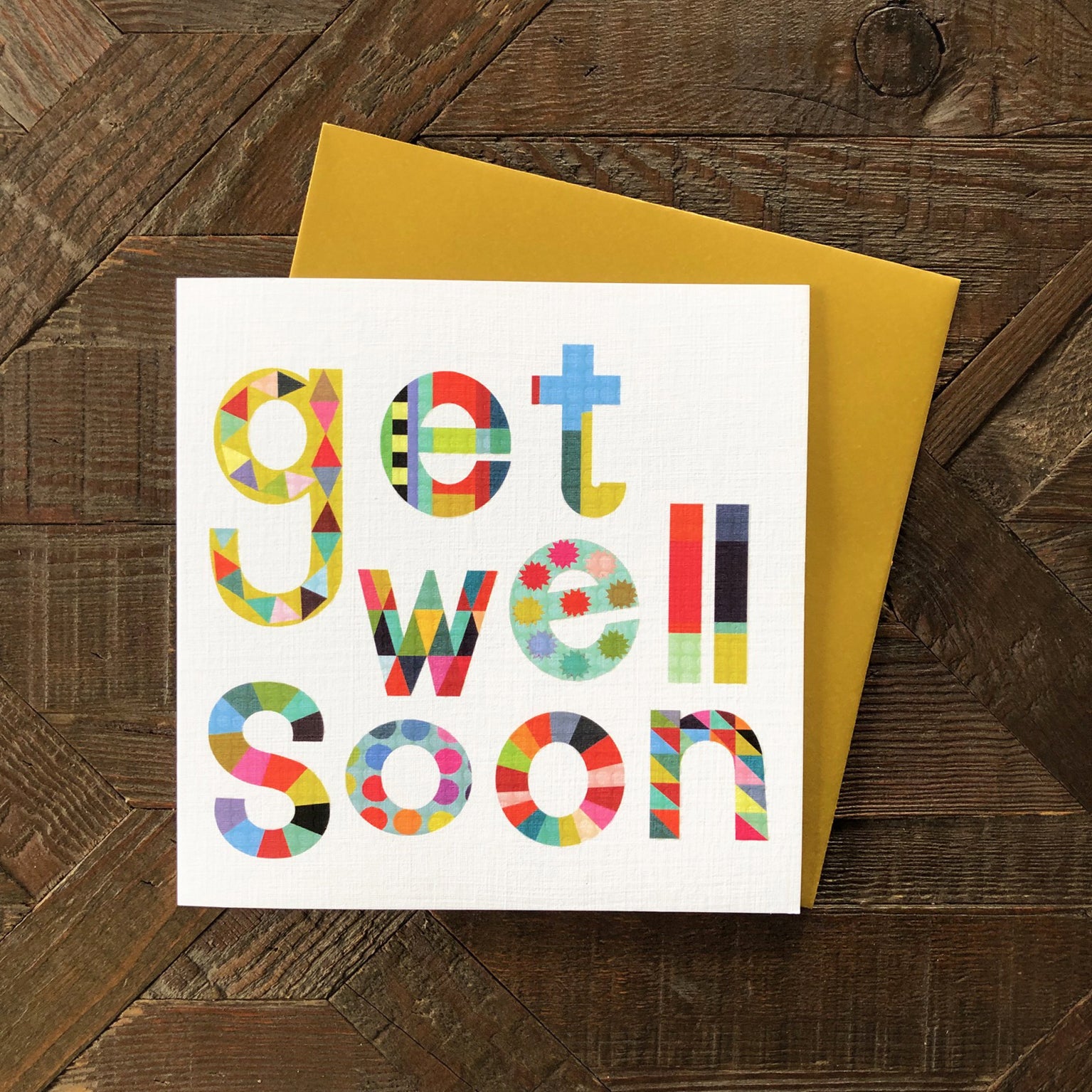 WD08 glossy get well soon card