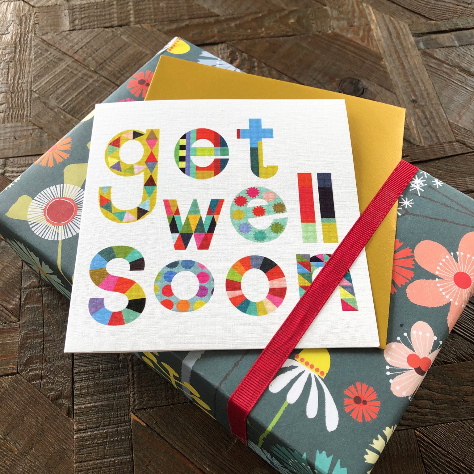 WD08 glossy get well soon card