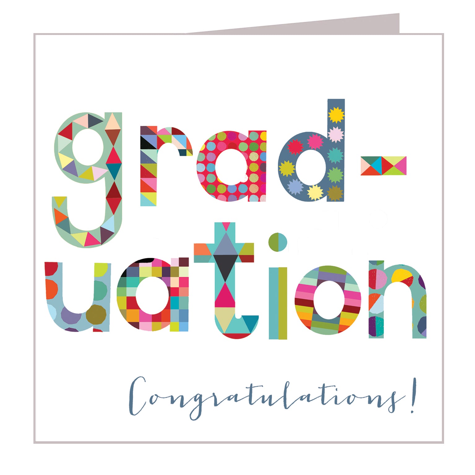 WD09 glossy graduation greetings card