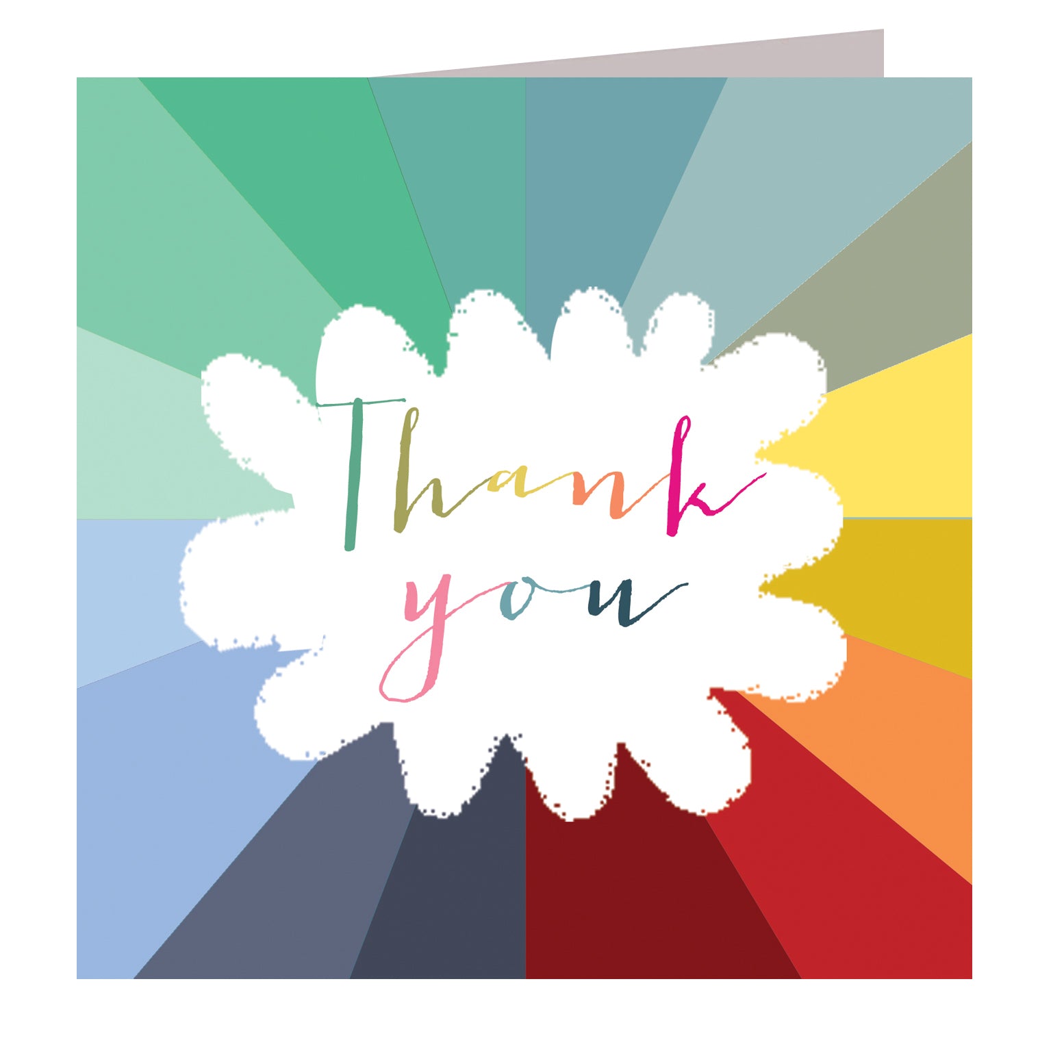 WO13 colourful thank you card